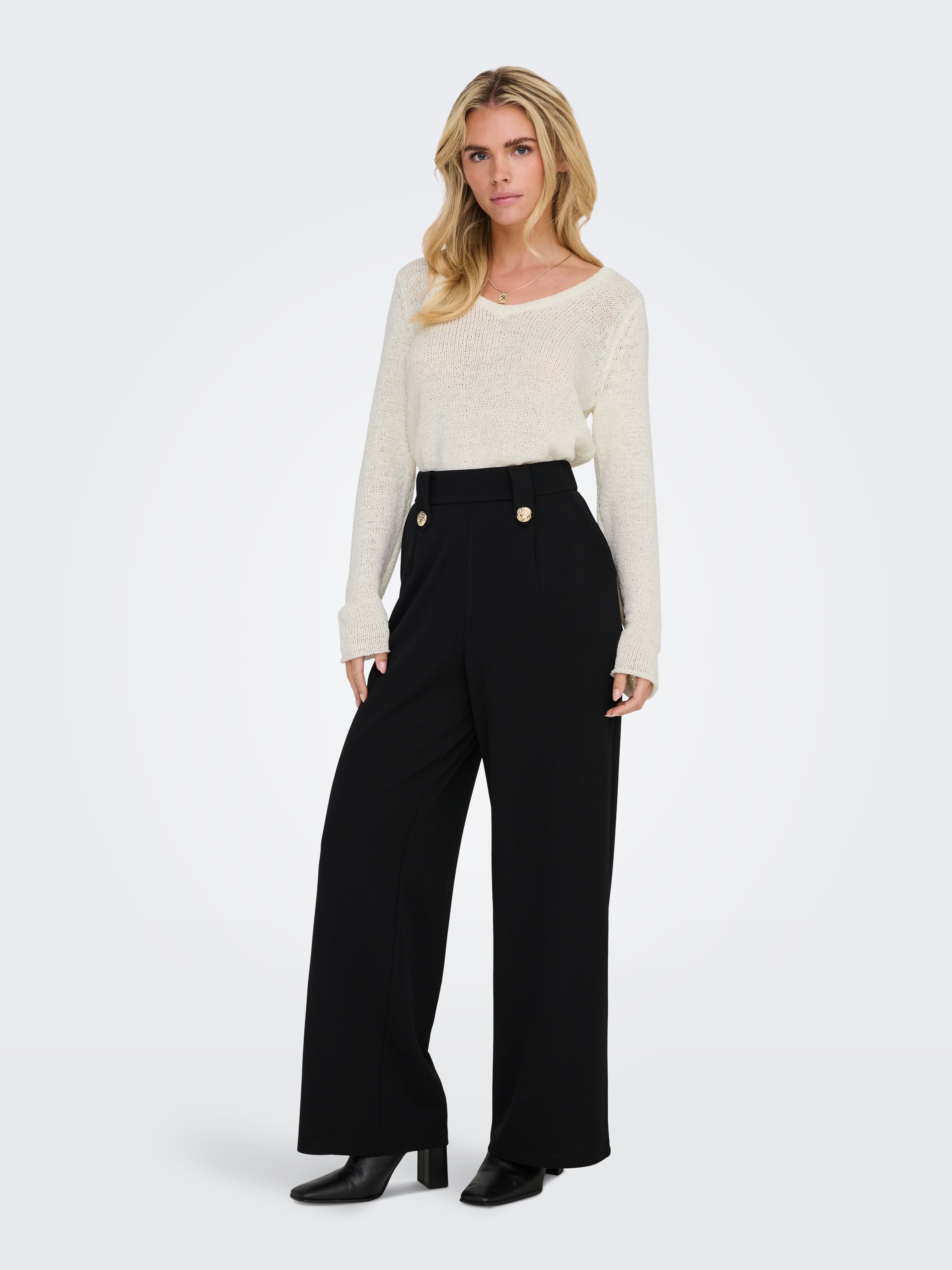 ONLY V-Ausschnitt-Pullover »ONLGEENA L/S V-NECK KNT NOOS«