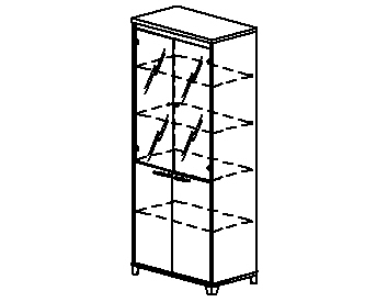 Gami Aktenschrank »MAMBO«, 2 Holztüren, 2 Glastüren