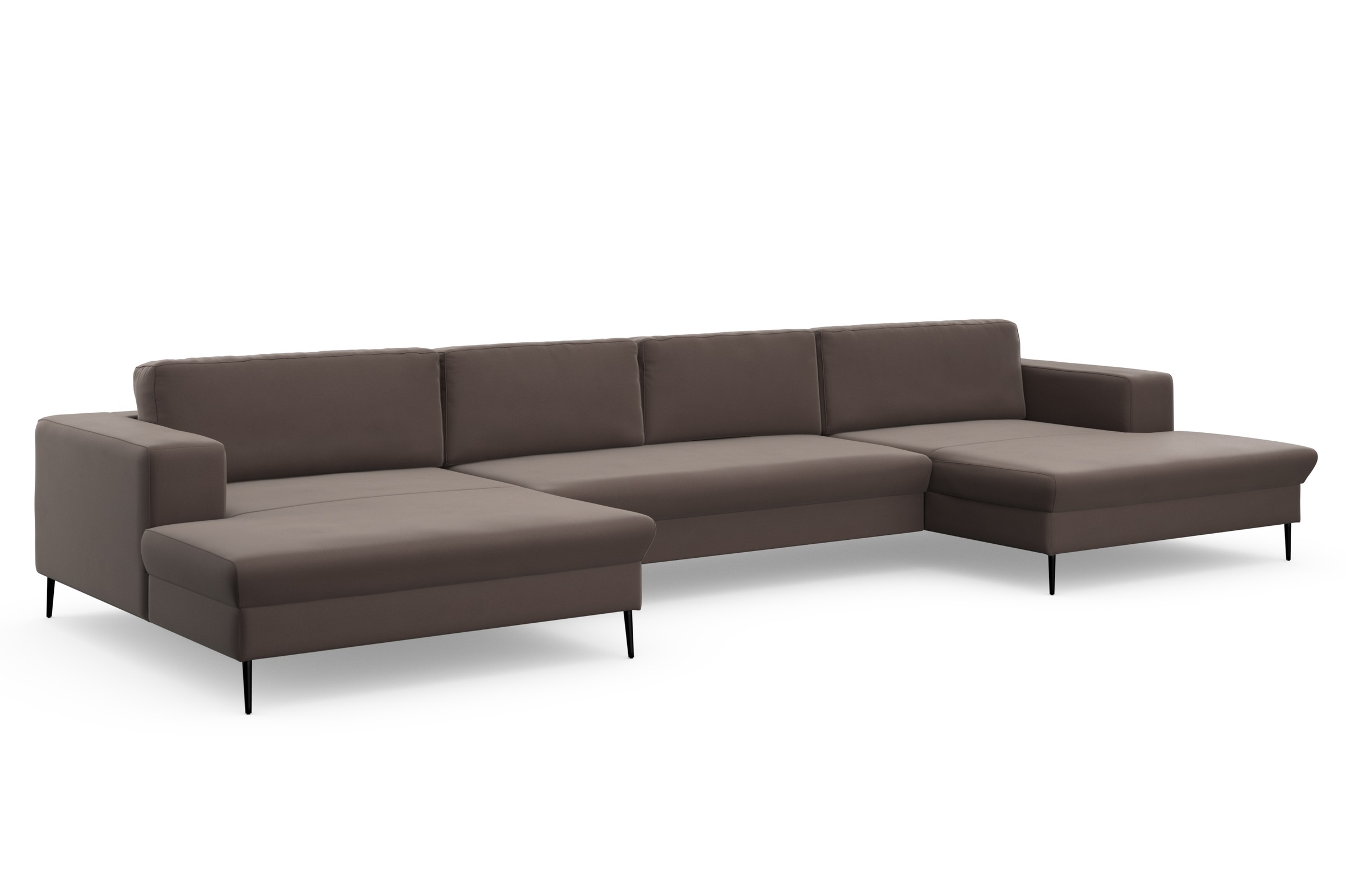 DOMO collection Wohnlandschaft »Modica U-Form«, XXL, in moderner Optik mit, 2 großzügigen Recamieren, auch in Cord