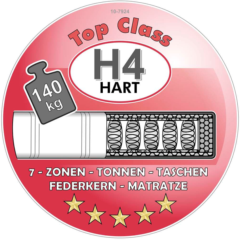 Jockenhöfer Gruppe Boxspringbett »Diva, inkl. 7-Zonen-TTFK-Matratze«, Kopfteil höhenverstellbar, KS-Topper