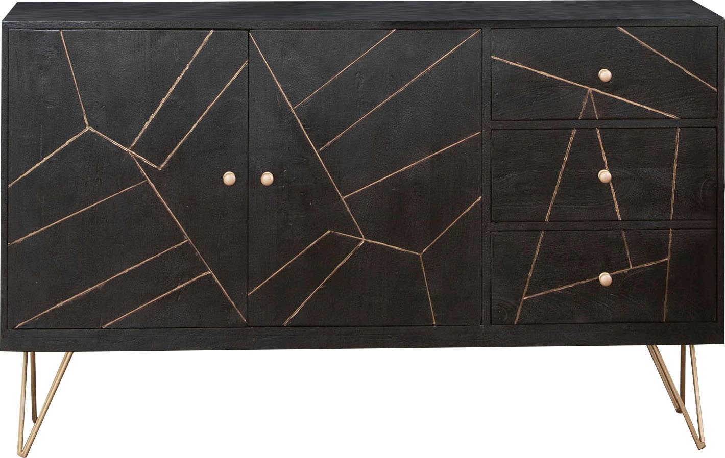 Gutmann Factory Sideboard, Kommode mit modernen Haarnadel Beinen, Breite 145 cm