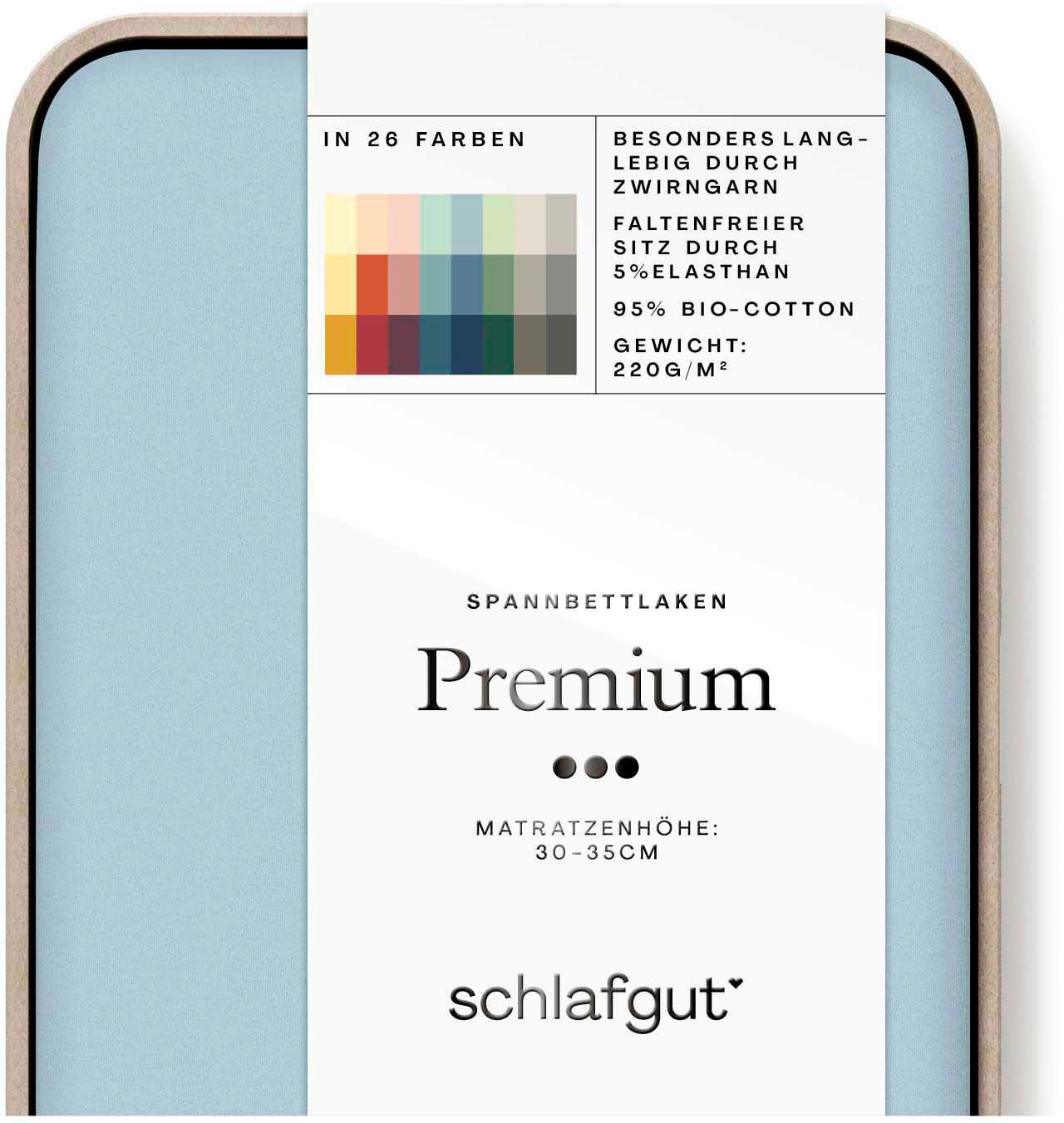 Schlafgut Spannbettlaken »Premium«, Zero Waste Verpackung, PREMIUM Qualität günstig online kaufen