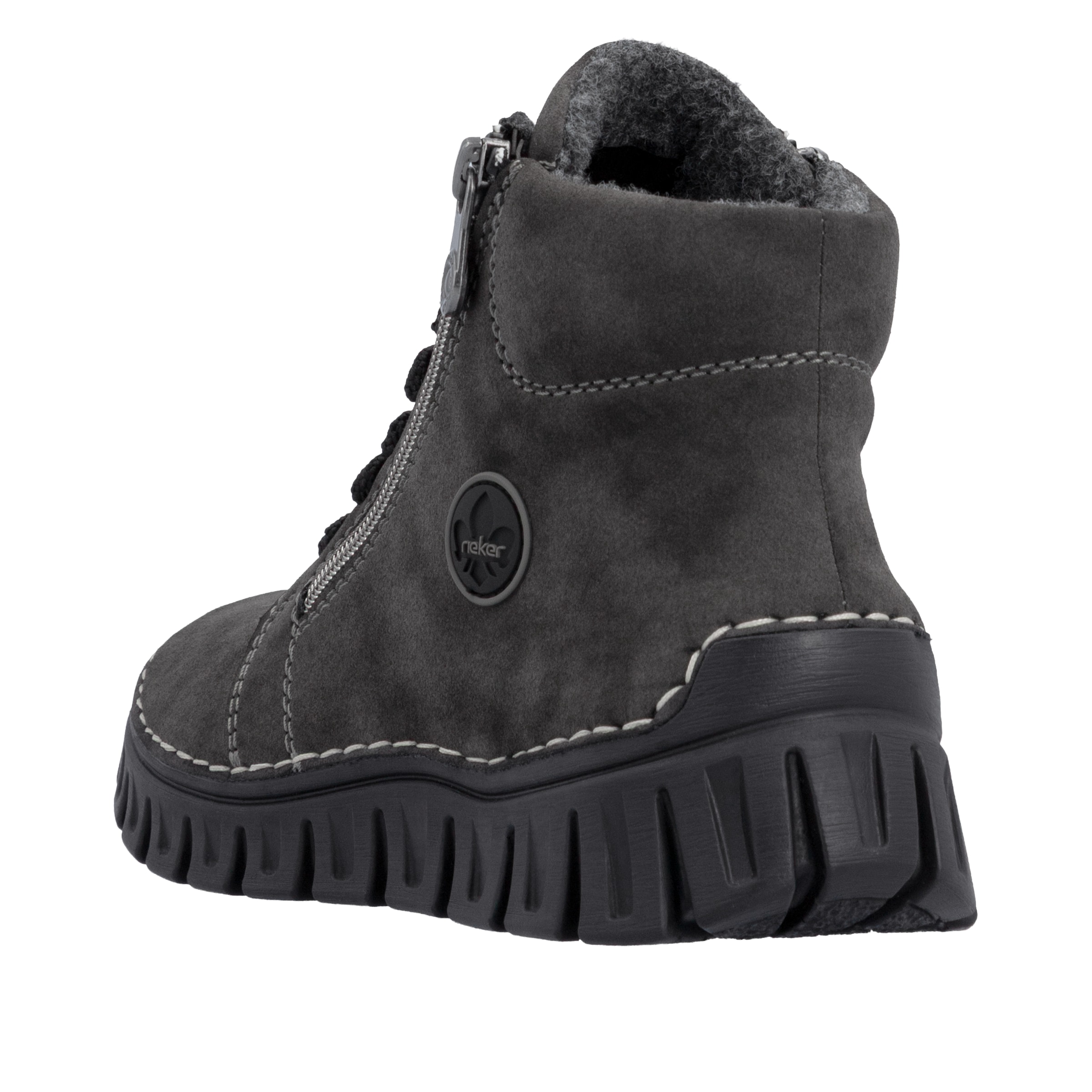Rieker Schnürboots  Casual-Boots, Stiefelette mit beidseitigen Reißverschlüssen