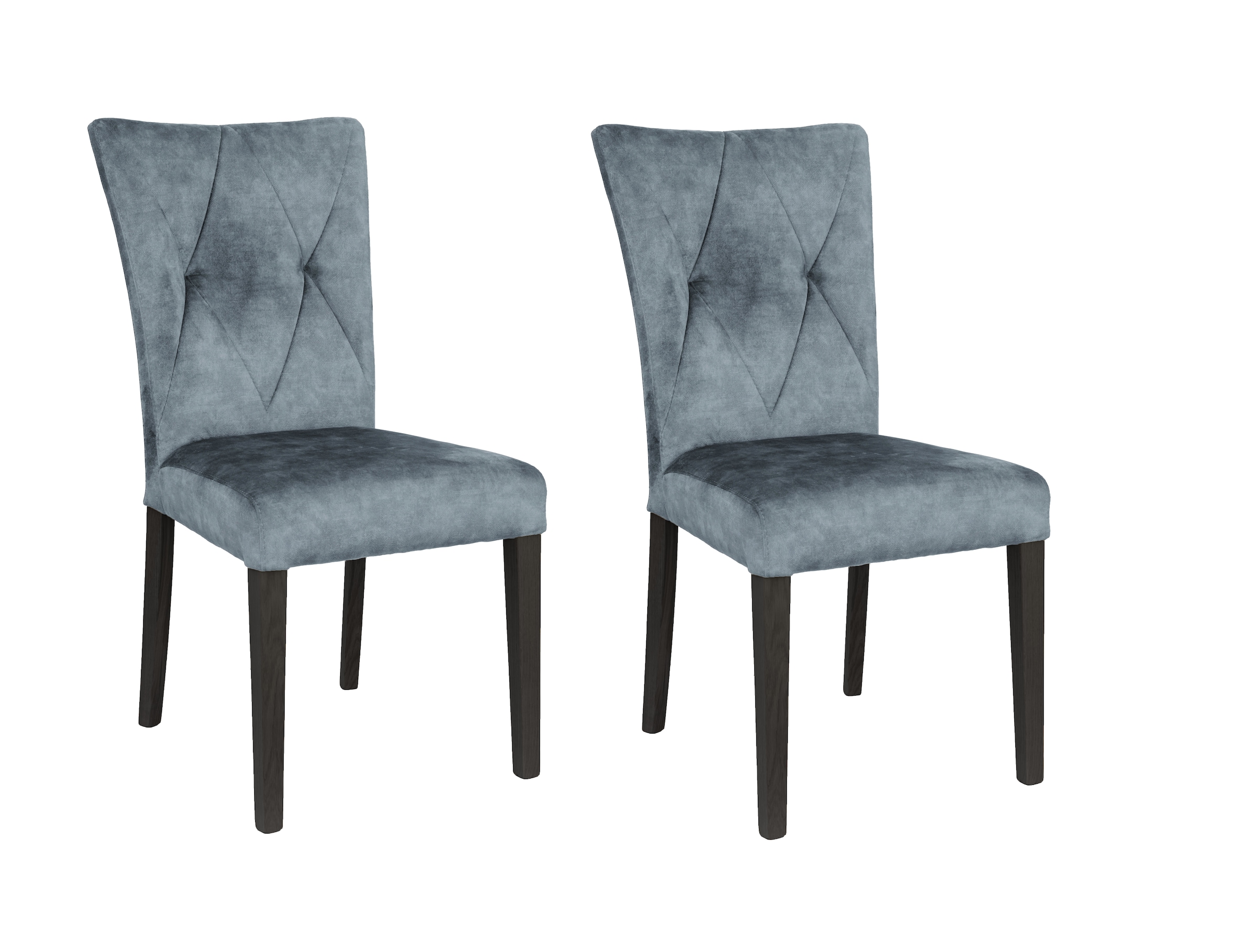 Home affaire 4-Fußstuhl »Diamond« (Set) 2 Stk. Samtvelours Sitz und Ruecken günstig online kaufen