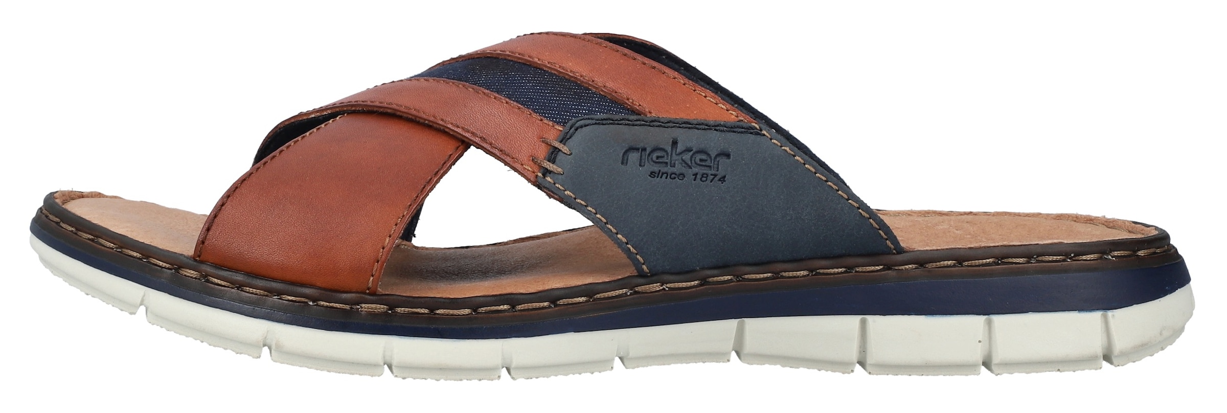 Rieker Pantolette, Sommerschuh, Strandschuh, Hausschuh mit weicher Innensohle