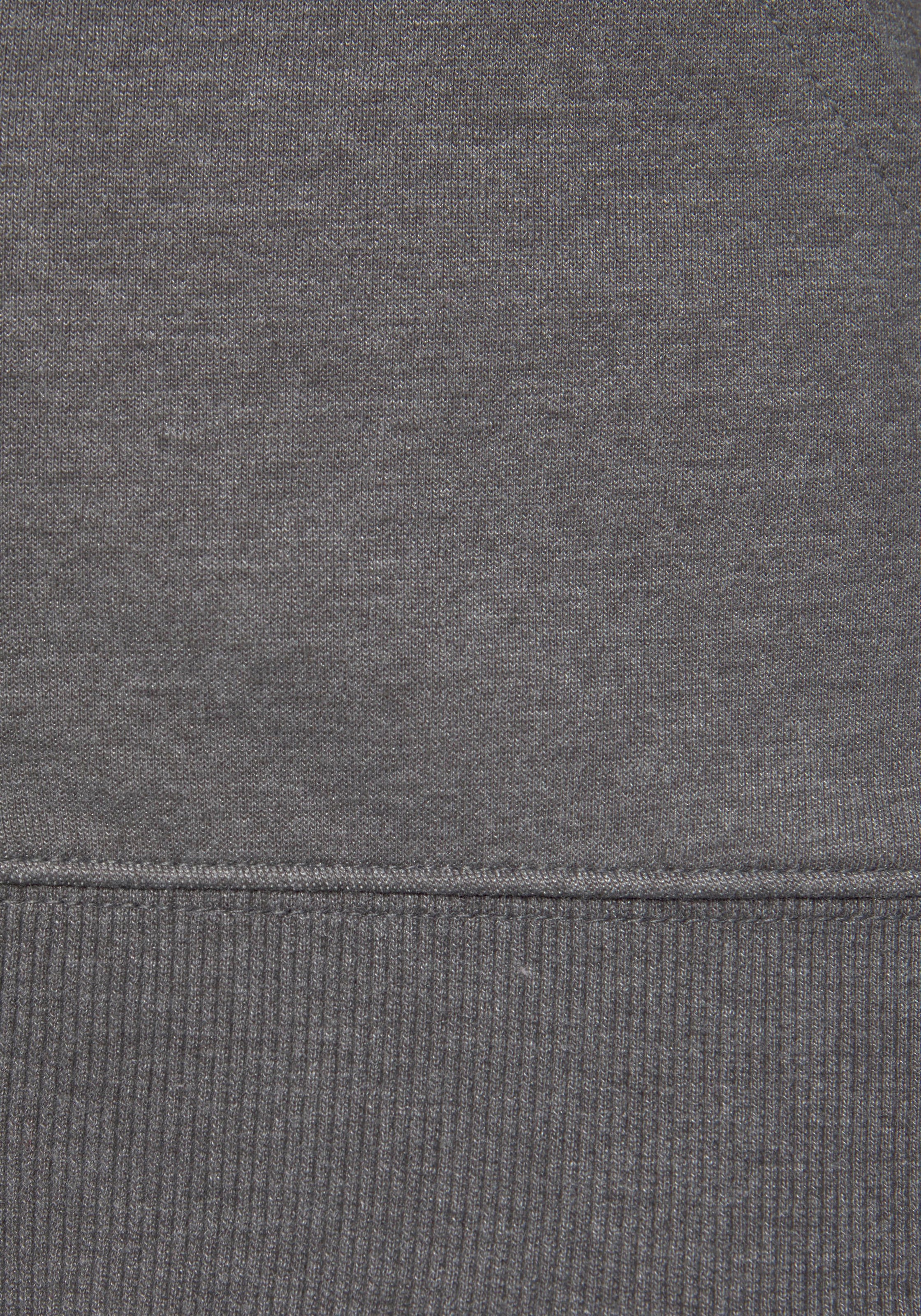 Bench. Loungewear Sweatjacke, mit Seitenstreifen und Stehkragen, Loungewear