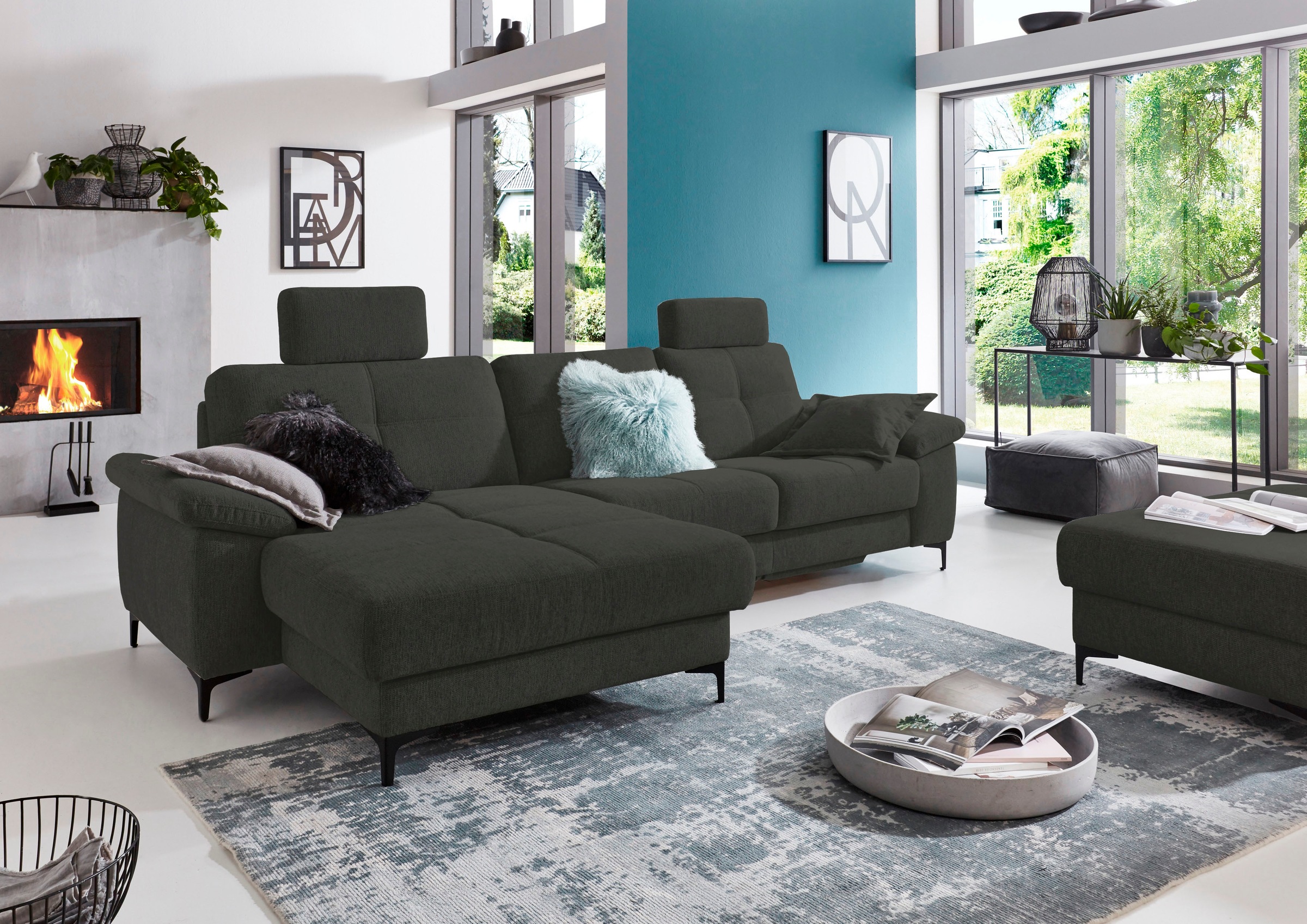 3C Carina Ecksofa »Burnaby L-Form«, 2 Kopfstützen, optional mit Schlaf- und günstig online kaufen