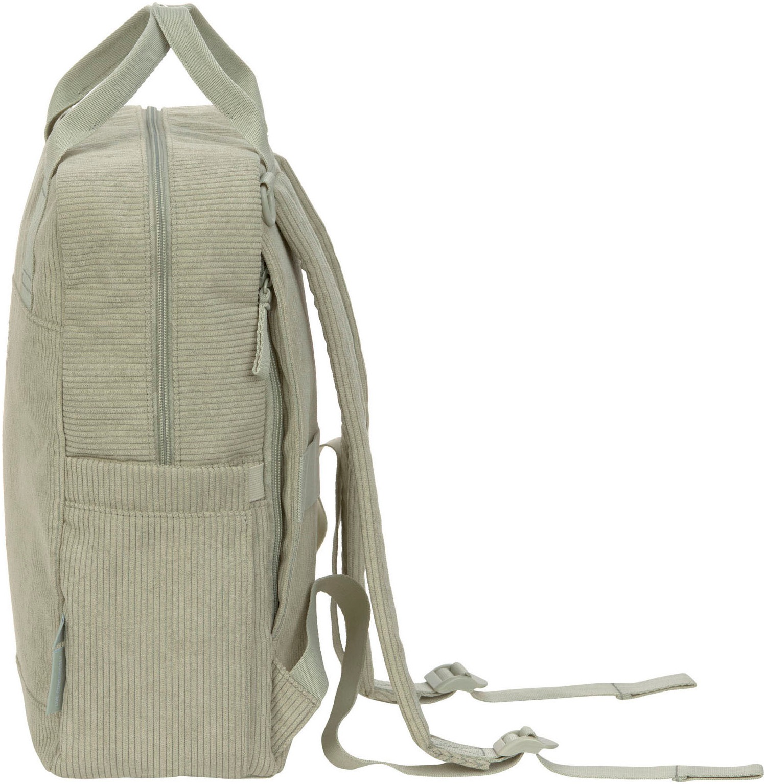 LÄSSIG Wickelrucksack »Green Label, Vividal Backpack Cord, light khaki«