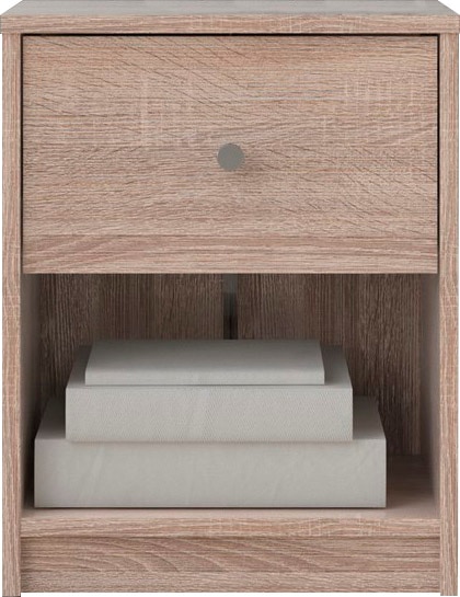 Home affaire Nachtkommode »May, Nachttisch, Nachtschrank, Beistelltisch,«, mit 1 Schublade und einem offenen Fach, Breite 38 cm, Höhe 48 cm