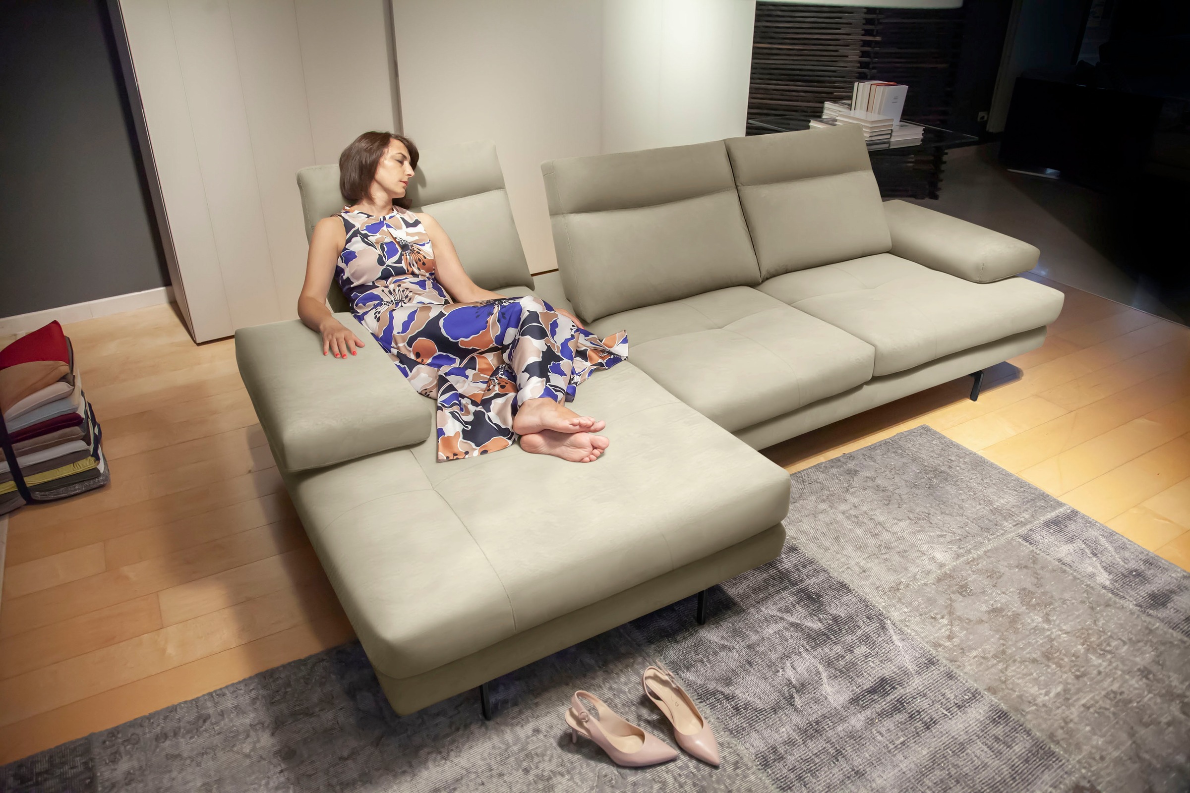 CALIA ITALIA Ecksofa »Toby Wing, Komfortsofa der Extraklasse, bequem, L-For günstig online kaufen
