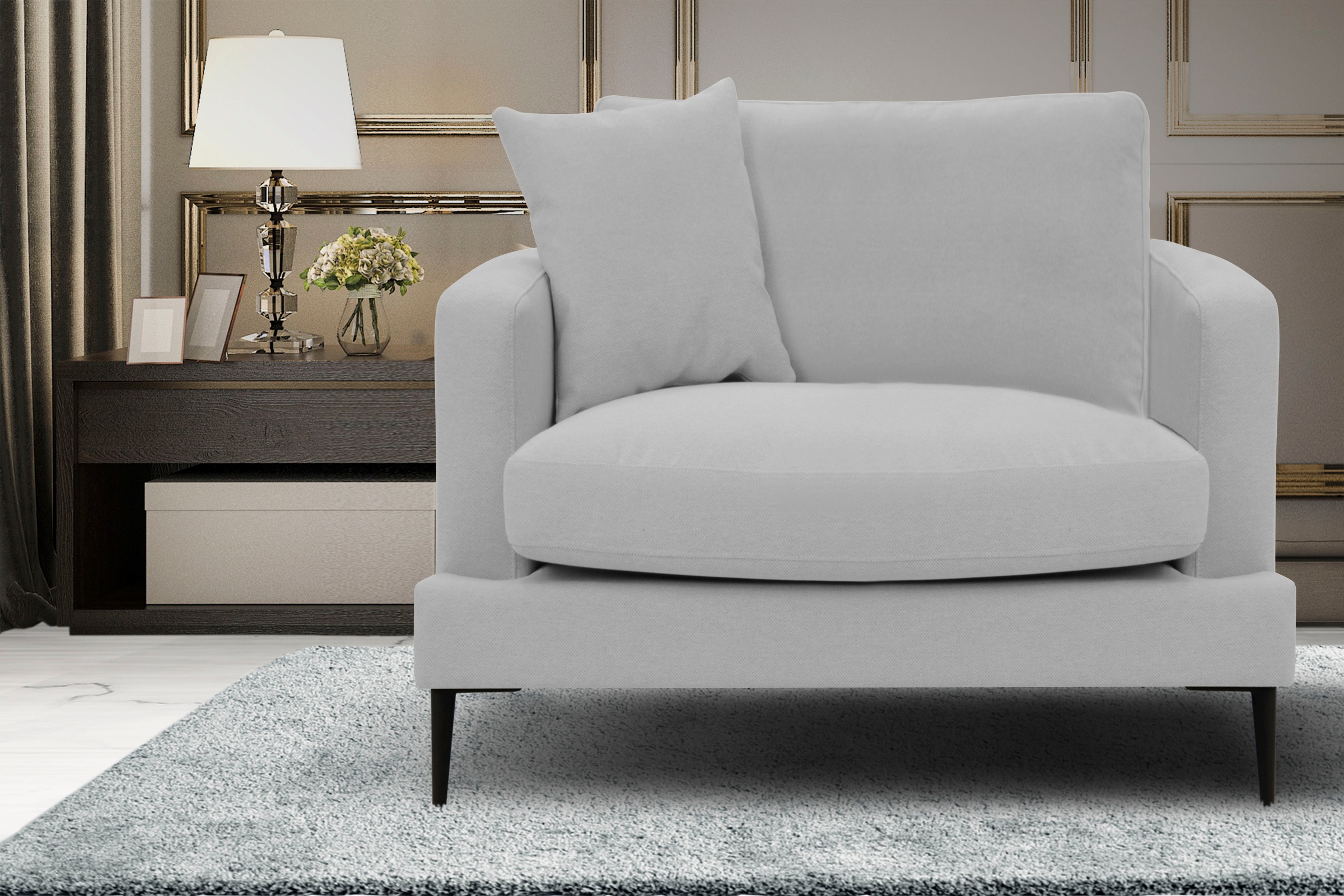 Home affaire Sessel »Cozy Loungesessel, Designersessel, Maße B/T/H: 91/97/8 günstig online kaufen