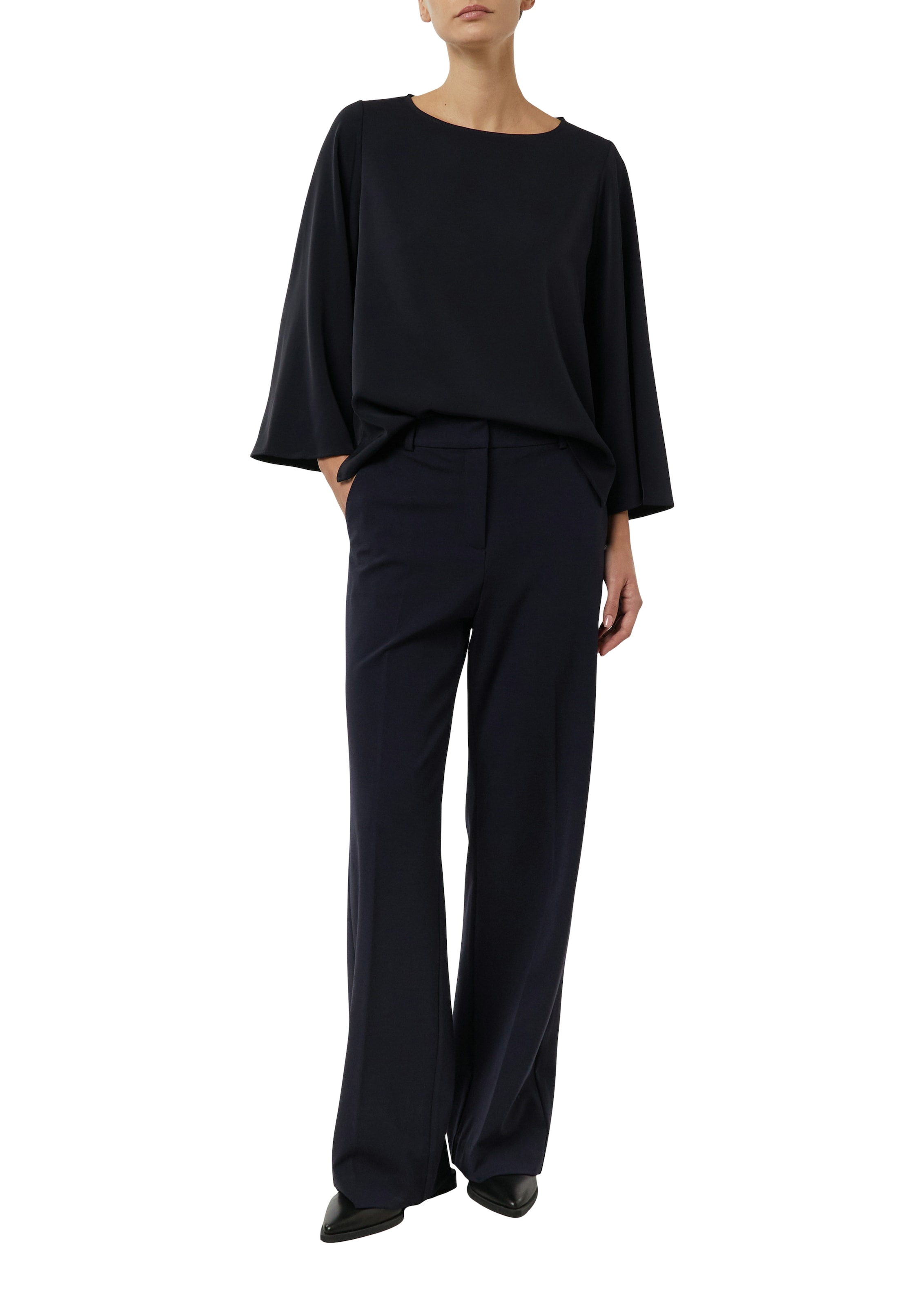 Comma Bundfaltenhose  mit Viskose und Stretch