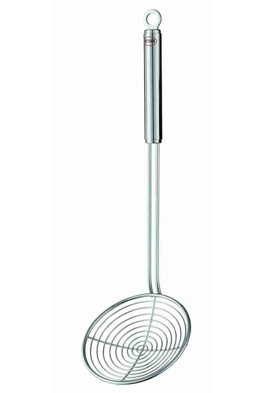 RÖSLE Seihlöffel Rundgriff mit Aufhängeöse, Edelstahl 18/10, spülmaschinengeeignet