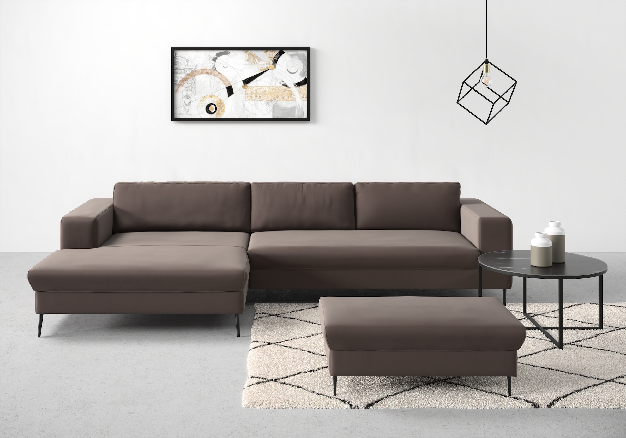 DOMO collection Ecksofa "Modica L-Form", moderne Optik mit großzügiger Reca günstig online kaufen