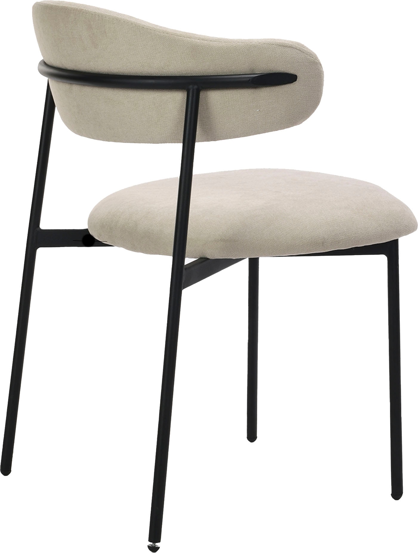 byLIVING Esszimmerstuhl »Jersey (2er-Set)«, (Set), Gestell Metall schwarz, Küchenstuhl, Webstoffbezug, diverse Farben