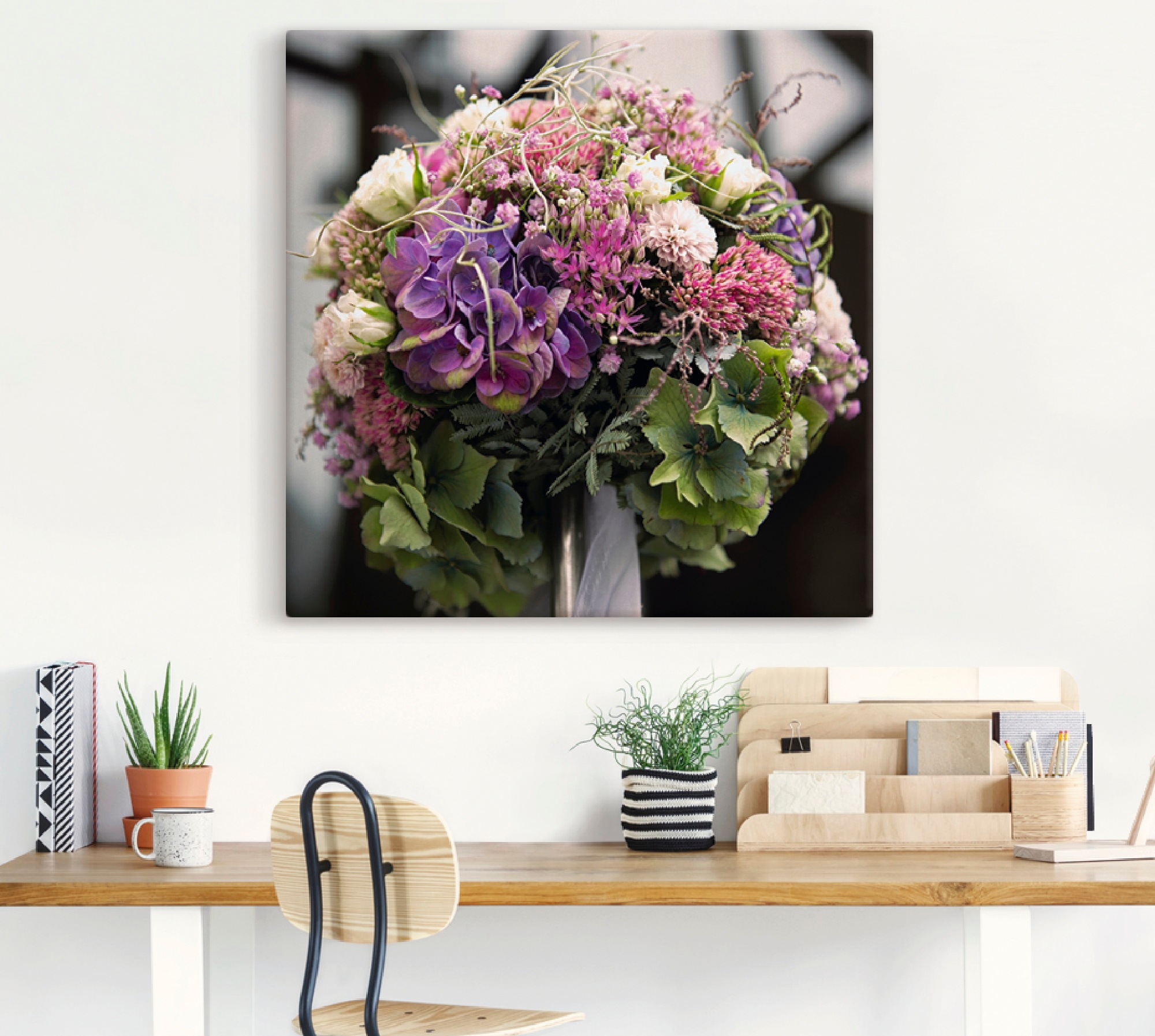 Artland Leinwandbild »Blumenkugel« 1 Stk. tlg. auf Keilrahmen gespannt günstig online kaufen