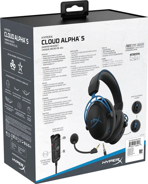 HyperX Gaming-Headset »Cloud Alpha S«, Mikrofon abnehmbar-Noise-Cancelling