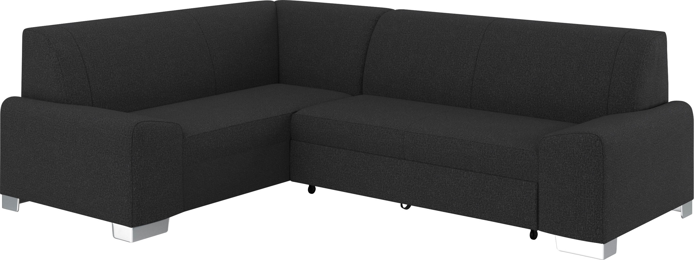 DOMO collection Ecksofa »Anzio in kubischer Formensprache, flache Armlehnen, L-Form«, Wahlweise mit Bettfunktion und Federkern für hohen Sitzkomfort