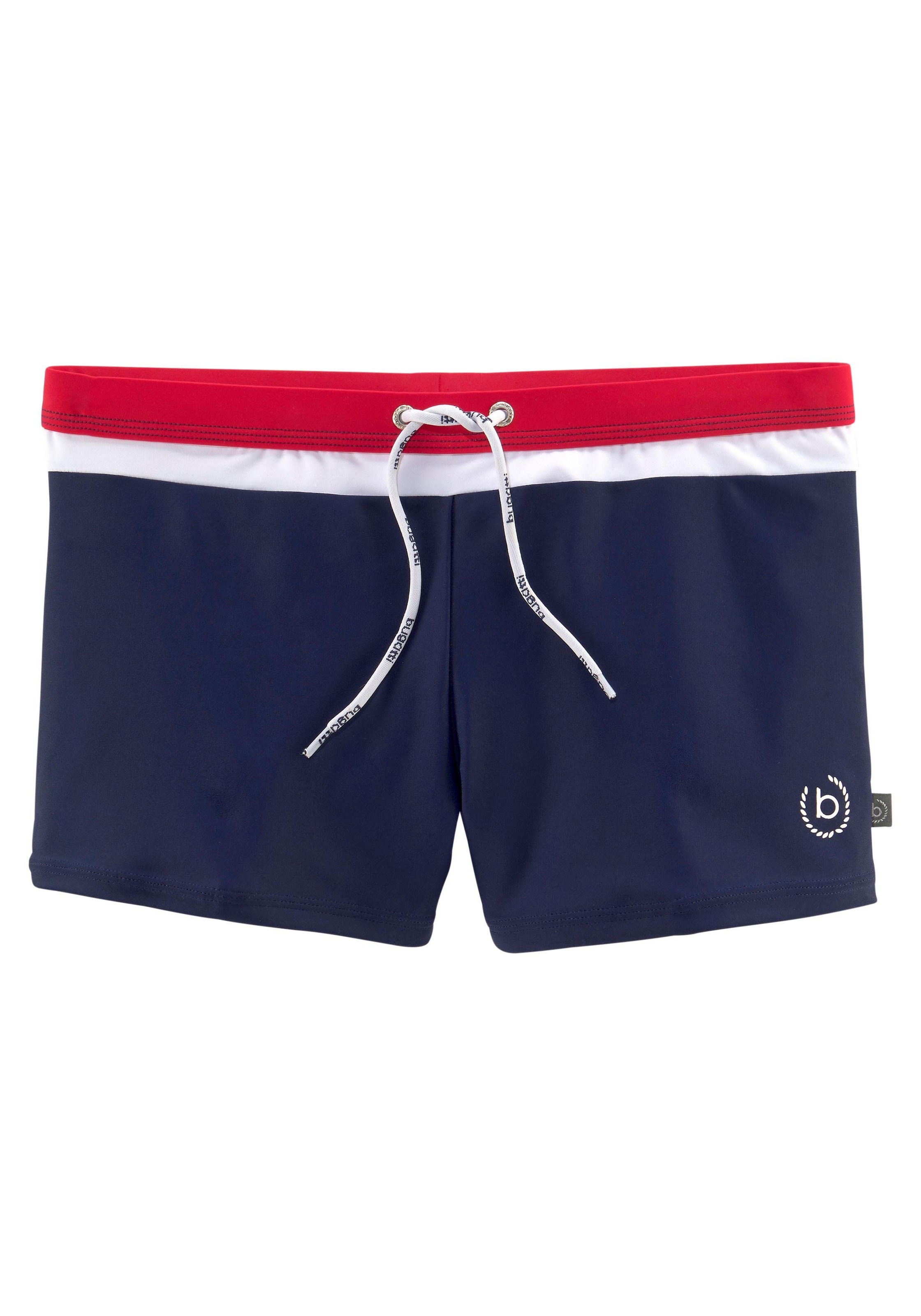 2. Bild von bugatti Boxer-Badehose, mit kontrastfarbenen Details