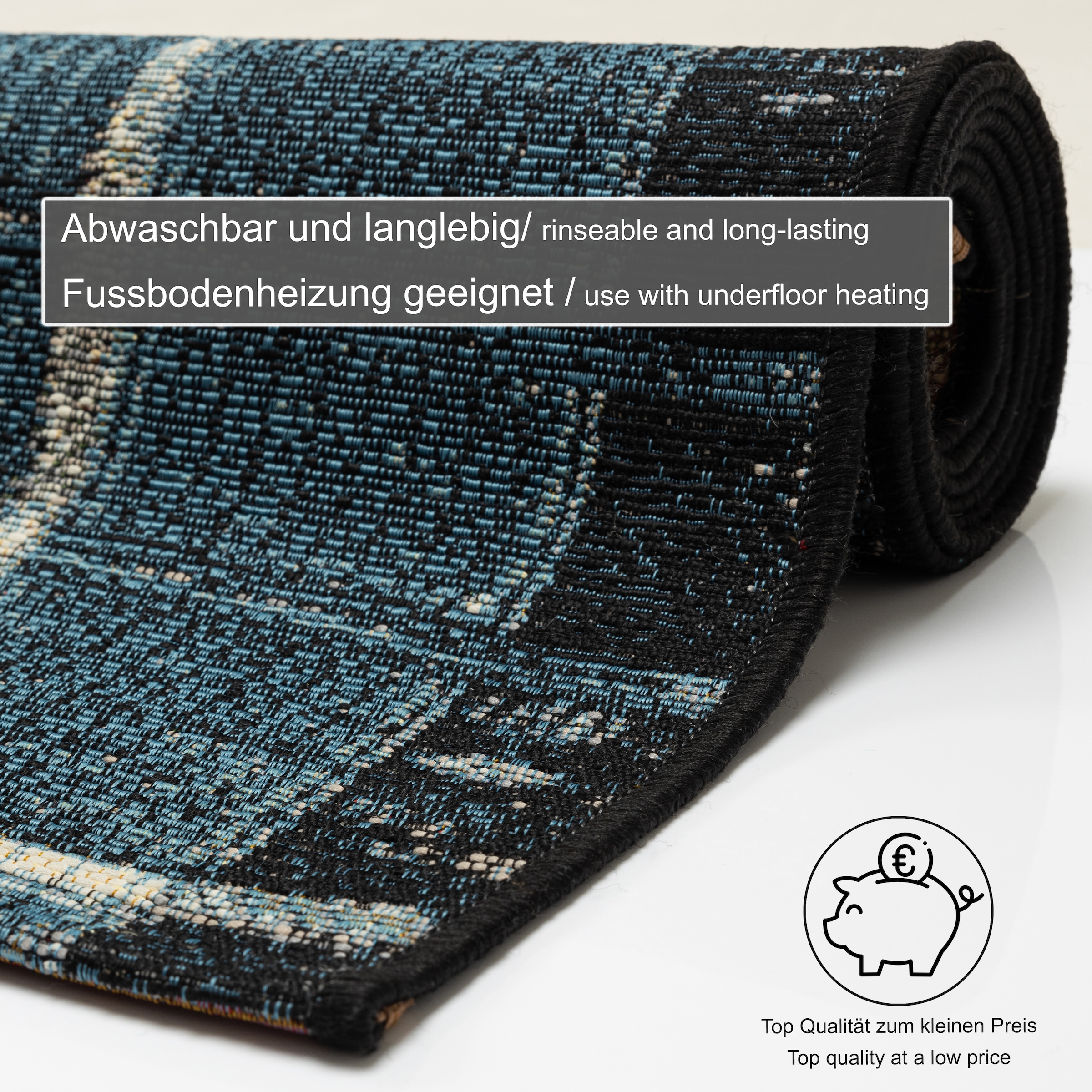 Gino Falcone Teppich »Outdoor-Africa 38«, rechteckig, 5 mm Höhe, Flachgewebe, Ethno Style, In- und Outdoor geeignet