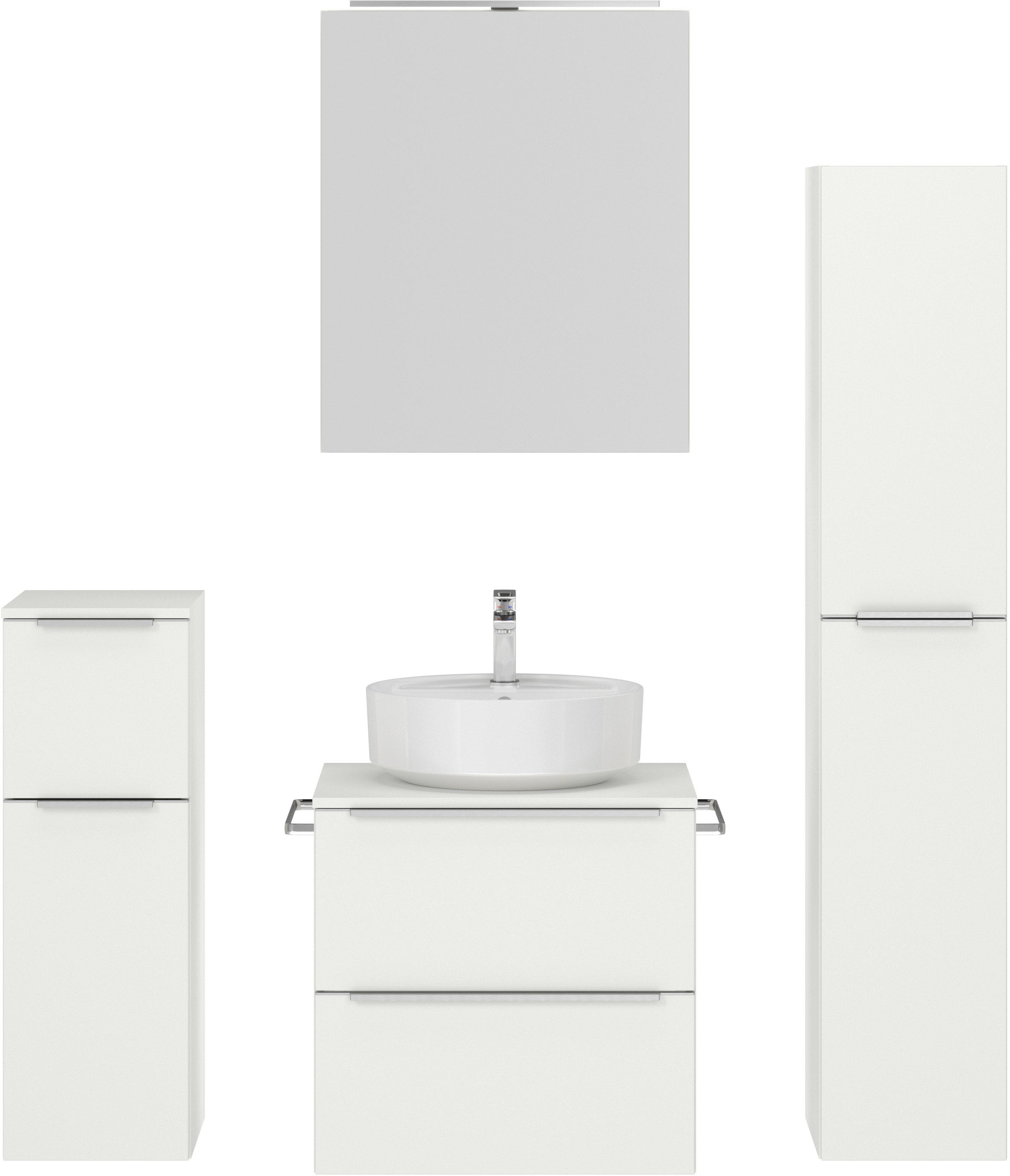 nobilia® Badmöbel-Set »Alvene«, (4 St., vormontiert, mit Soft-Close), inkl. günstig online kaufen