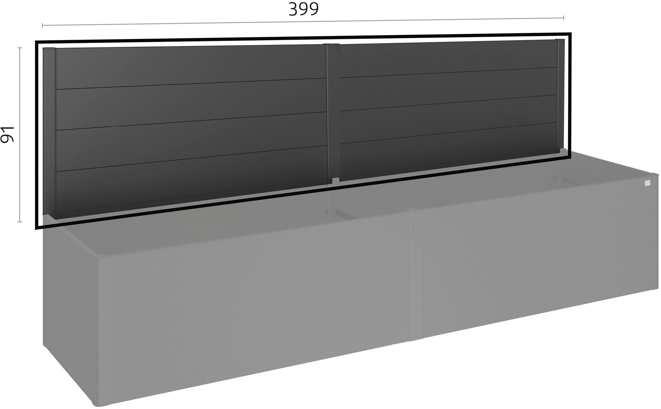 Biohort Sichtschutzelement »für Hochbeet 4x1«, aus Stahl