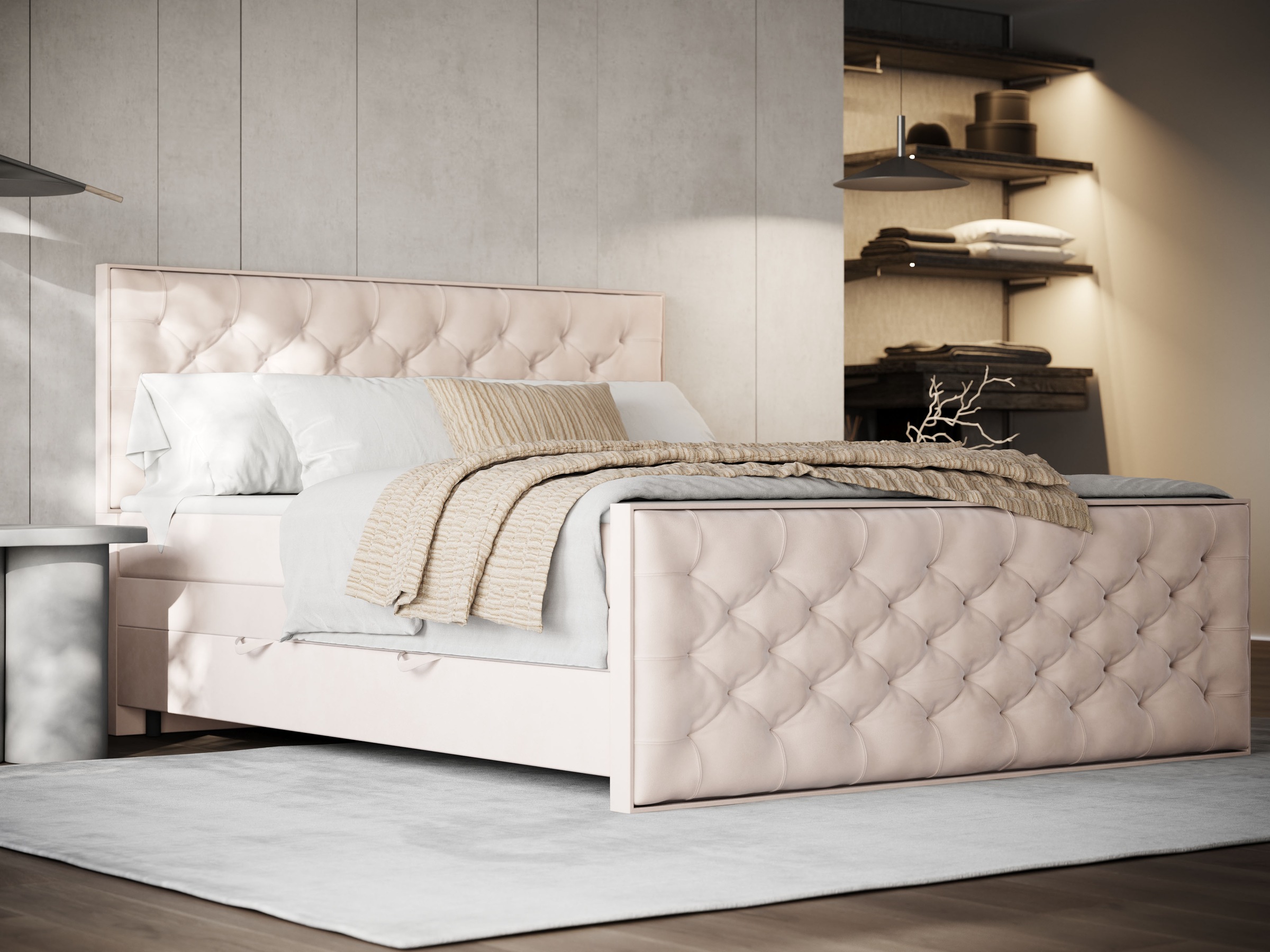 FORTE Boxspringbett »Lanciano Max inkl. zwei Bettkästen und Kaltschaum Topp günstig online kaufen