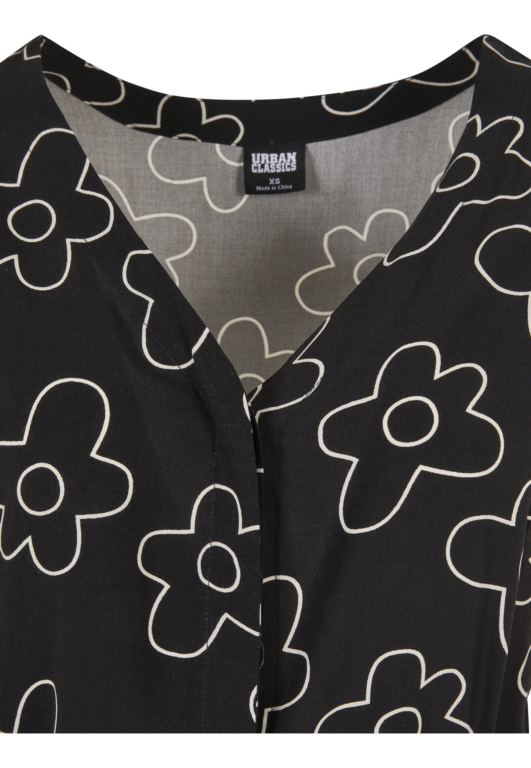 URBAN CLASSICS Jumpsuit »Urban Classics Damen Ladies Short Viscose Belt Jumpsuit« 1 Stk.