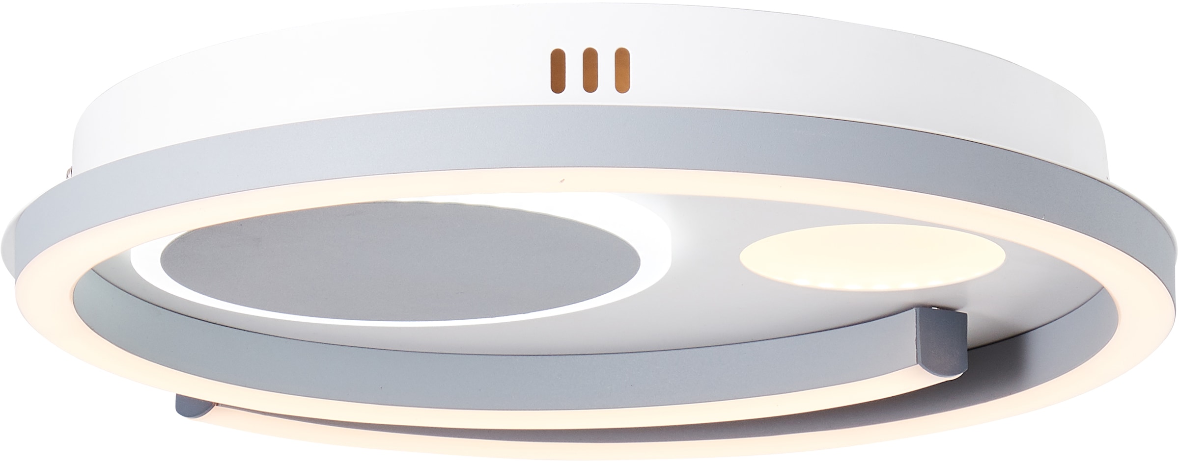 Brilliant LED Deckenleuchte »Thekla«, 1 flammig, Leuchtmittel LED-Modul | LED fest integriert, Ø 40 cm, dimmbar, CCT, 3500 lm, Fernbedienung, Metall, weiß/schwarz