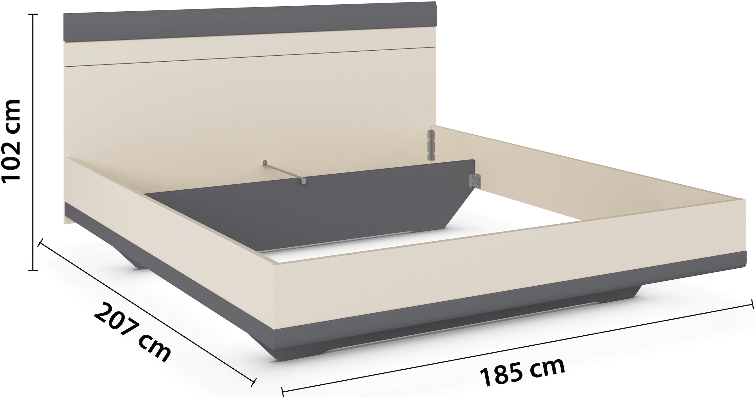 rauch Futonbett »Bett Doppelbett Holzbett SAJO«, mit Farb-Absetzungen in komfortabler Sitzhöhe MADE IN GERMANY