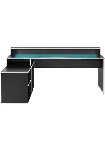 FORTE Gamingtisch »Tezaur«, mit RGB-Beleuchtung und Halterungen, Breite 200 cm, Ecktisch kaufen