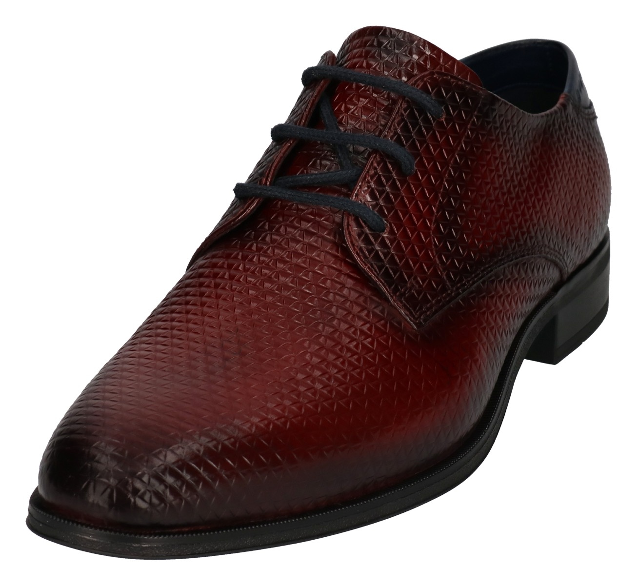 Schnürschuh, im Used Look, Gr. 41, weinrot used