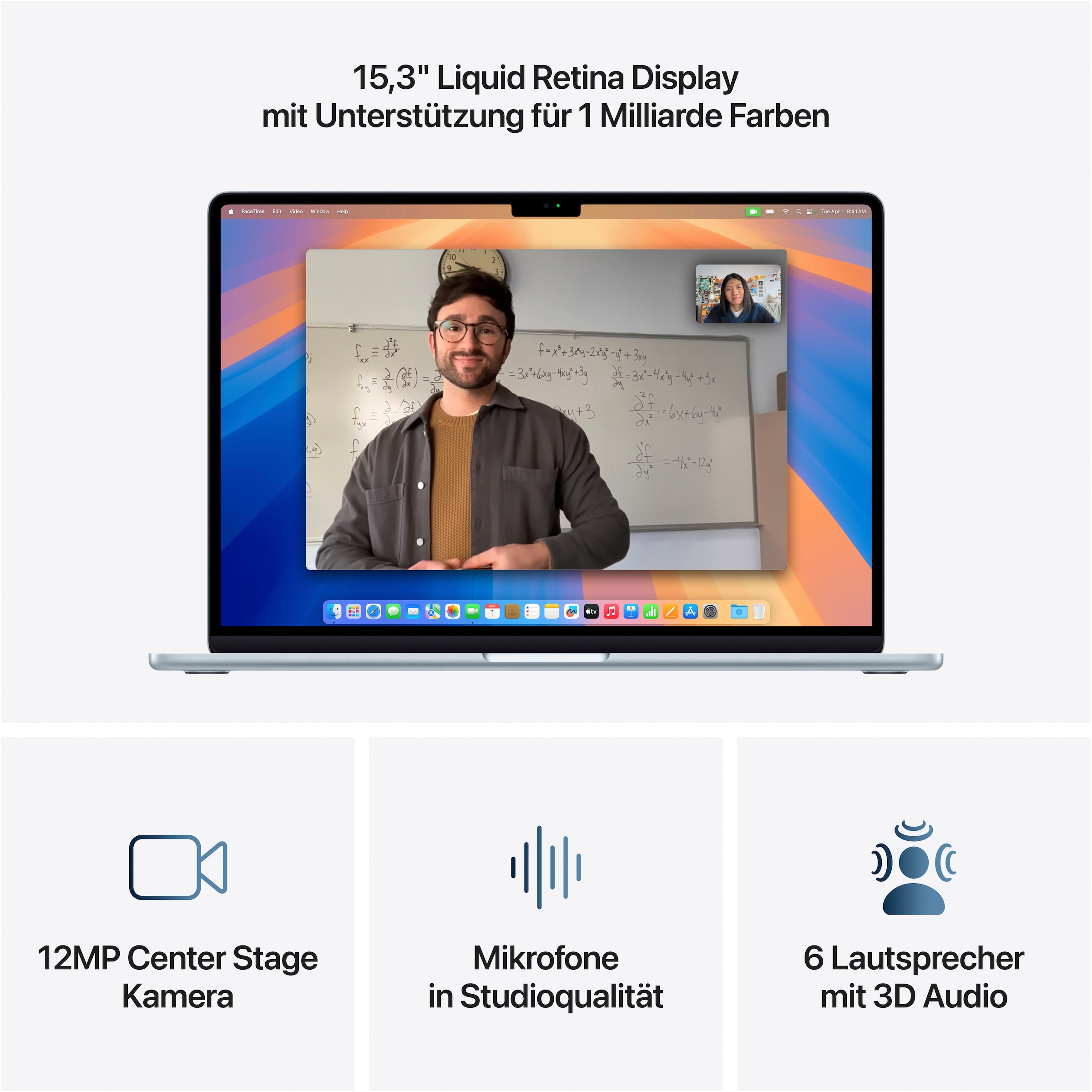 Apple Notebook »MacBook Air 15" (2025)«, 38,86 cm, / 15,3 Zoll, Apple, M4, 10-Core CPU, 256 GB SSD