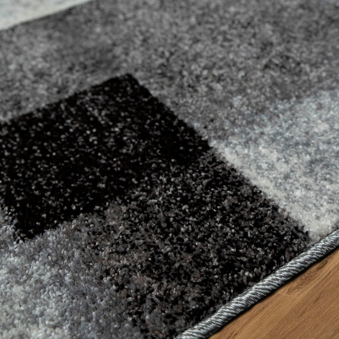 my home Teppich »Corine«, rechteckig, 9 mm Höhe, mit besonders weichem Flor, Kurzflor, modernes Karo-Design, grafisch