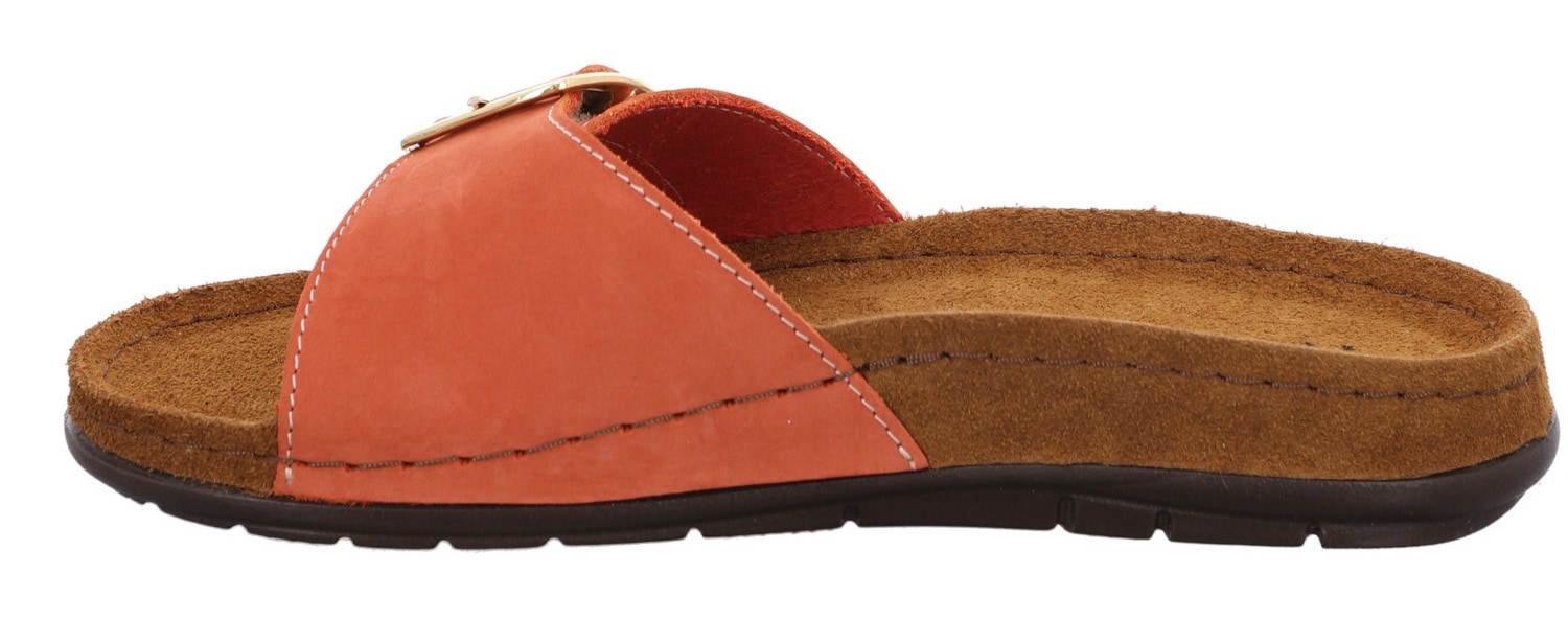 Rohde Pantolette »RODIGO«, Sommerschuh, Schlappen, Strandschuh, Badeschuh mit Leder-Softfußbett