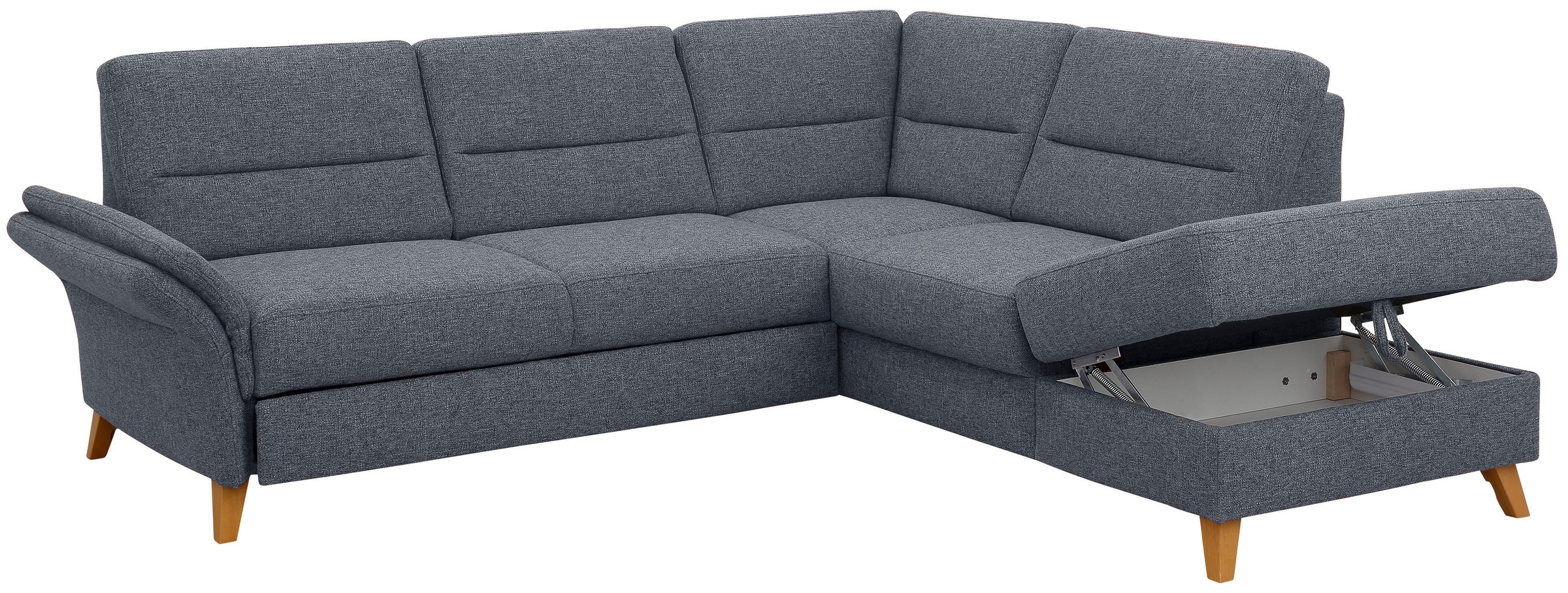 Home affaire Ecksofa »Westerland L-Form«, Federkern-Polsterung, wahlweise mit Bettfunktion, Bettkasten