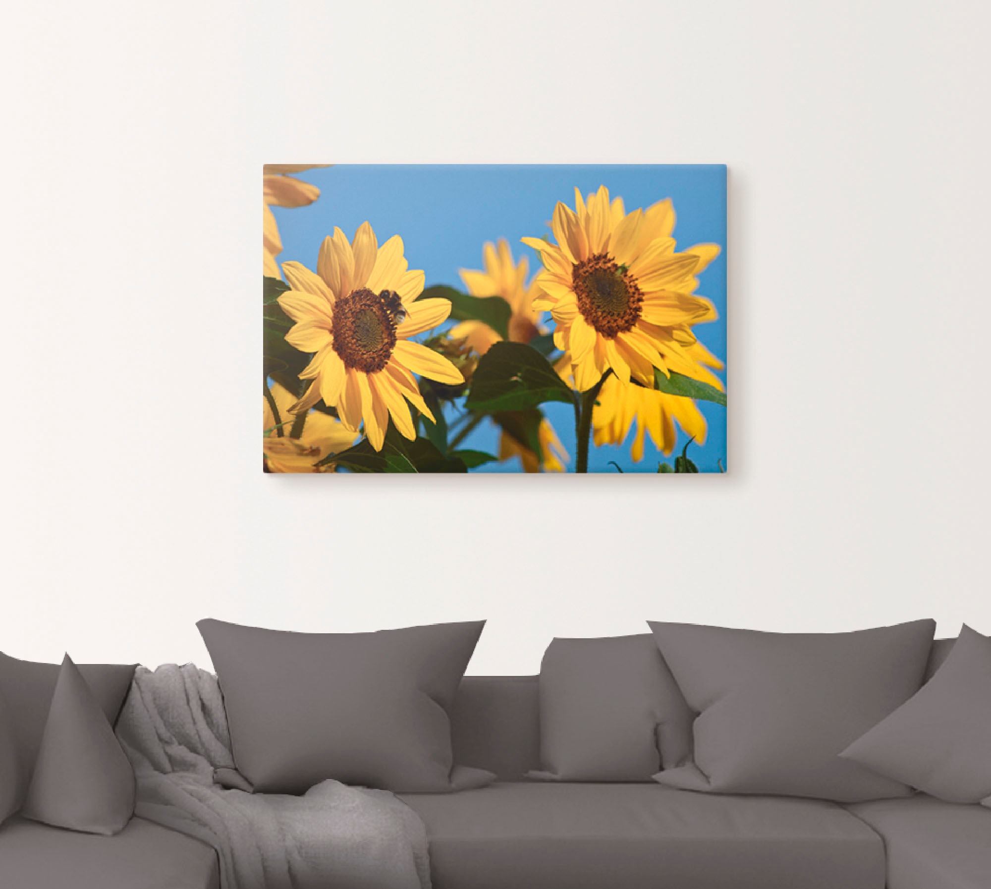 Artland Leinwandbild »Sonnenblumen«, Blumen, (1 St.), auf Keilrahmen gespan günstig online kaufen