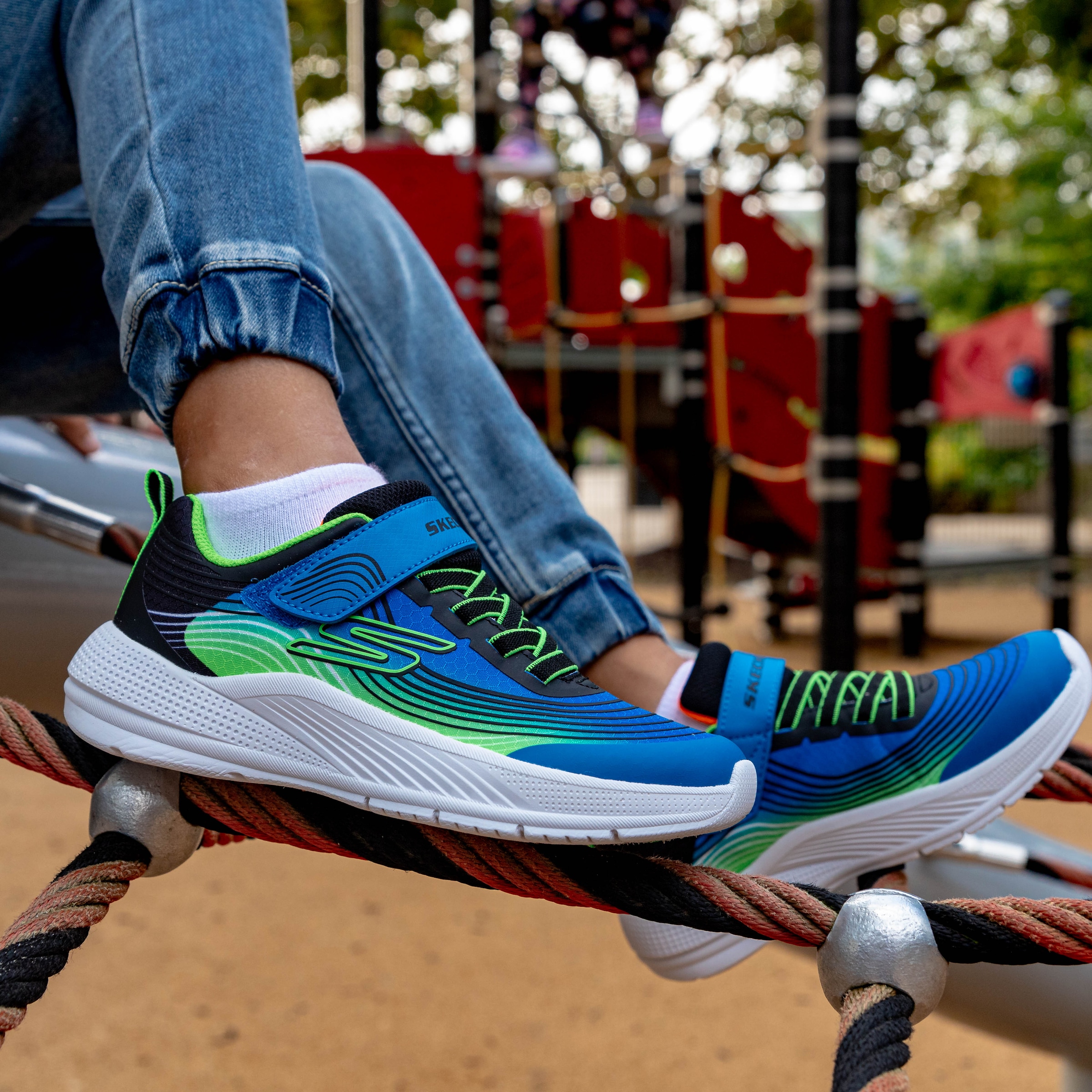 Skechers Kids Sneaker »MICROSPEC ADVANCE«, Freizeitschuh mit Klettverschluss, Größenschablone zum Download