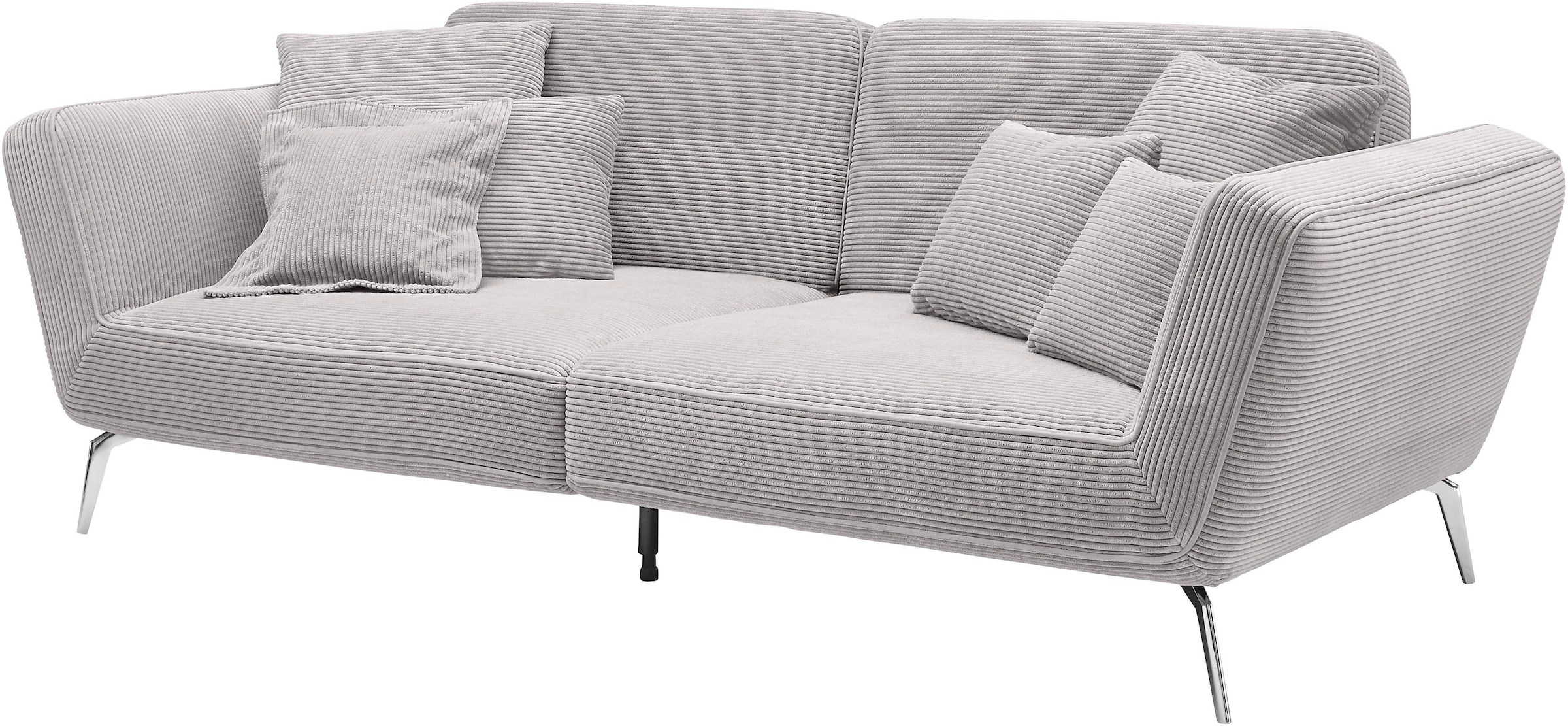 set one by Musterring Big-Sofa »SO 4500«, Füße chromfarben, wahlweise mit Kopfstütze, Breite 260cm, in Cord