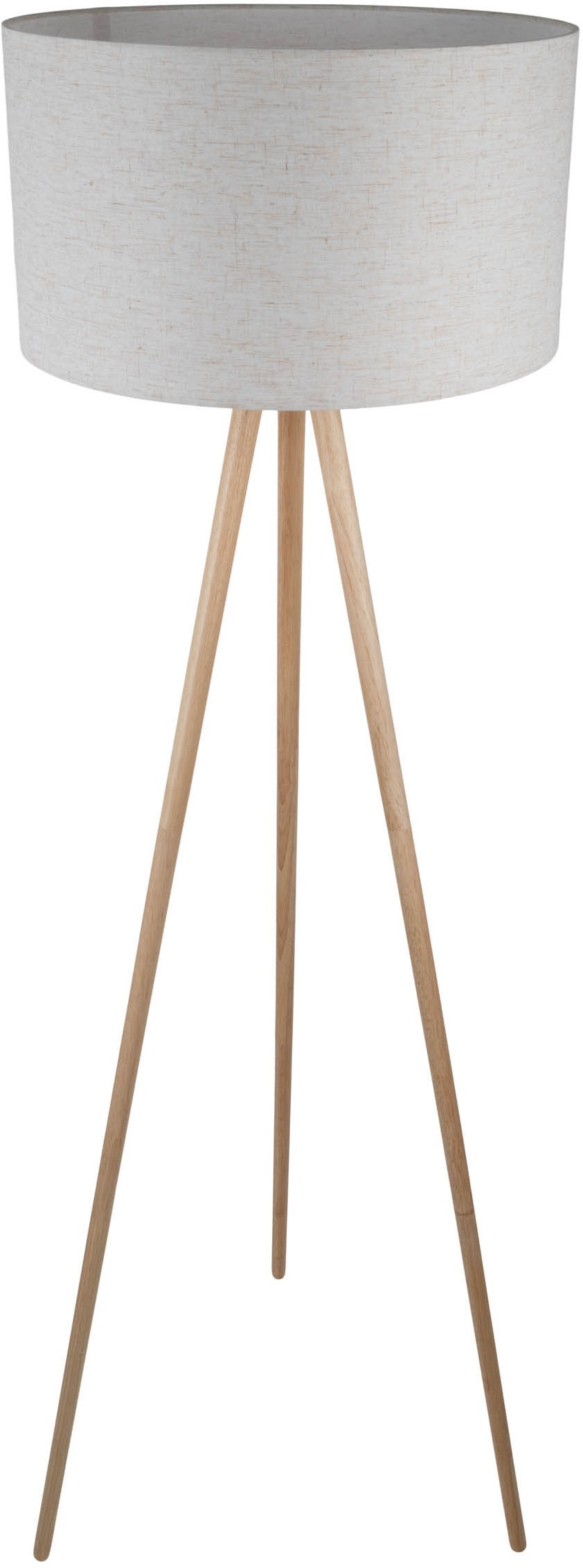 OTTO home Stehlampe »Torell - Dreibein Stehleuchte« E27 1 Stk. Textil, Dreibein Holz, E27, Kabel 300cm, Leinen o. Cord, Textilschirm