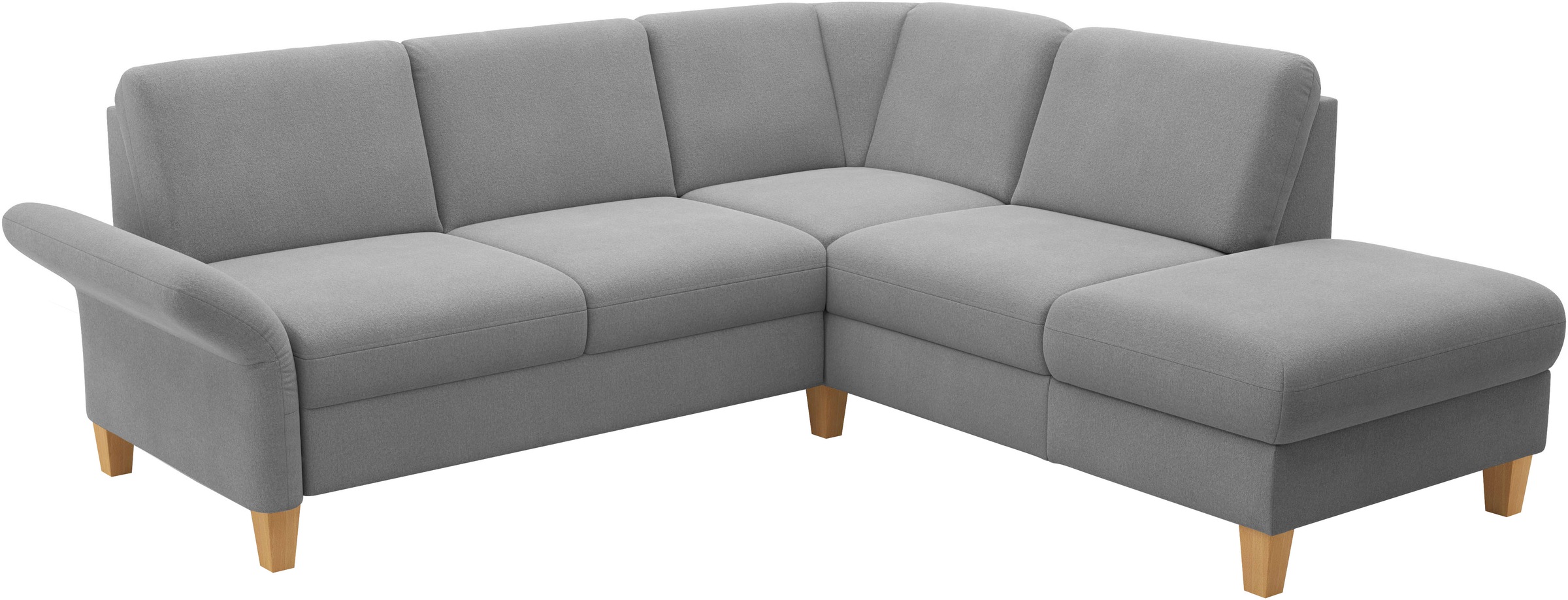 Home affaire Ecksofa »Rochelle«, wahlweise mit Armlverstellung, Klappbett mit Rollen & Bettkasten