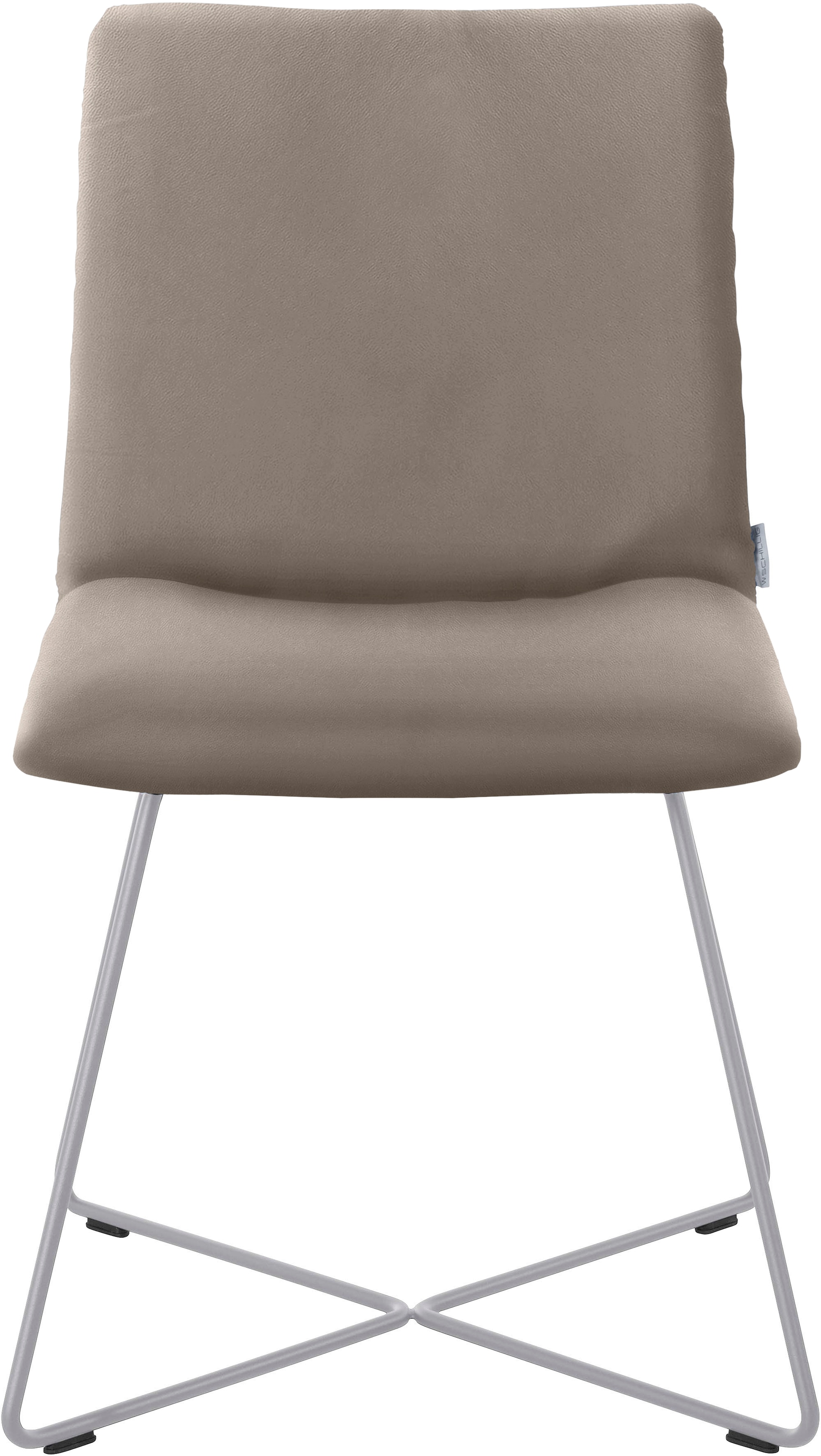 W.SCHILLIG Polsterstuhl »jakob«, Longlife Xtra-Leder Z59, mit Drahtrohrgestell in Silber matt