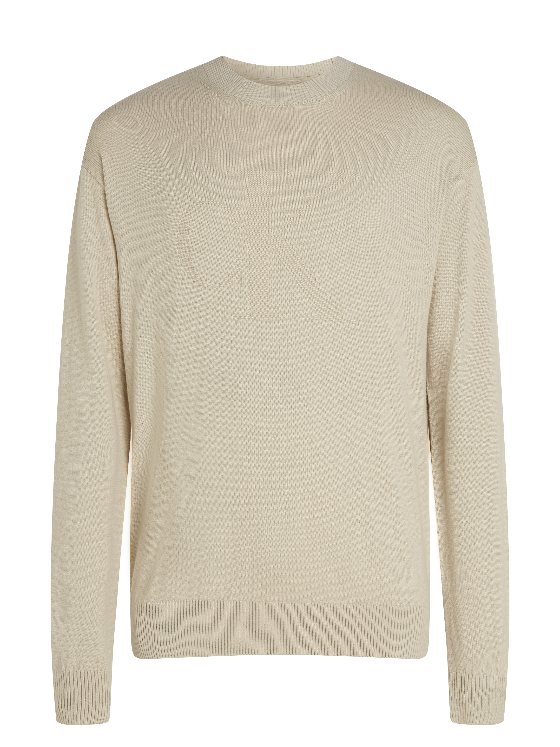 Calvin Klein Jeans Rundhalspullover »CK INTARSIA MIX STITCH SWEATER«, mit Logostickerei