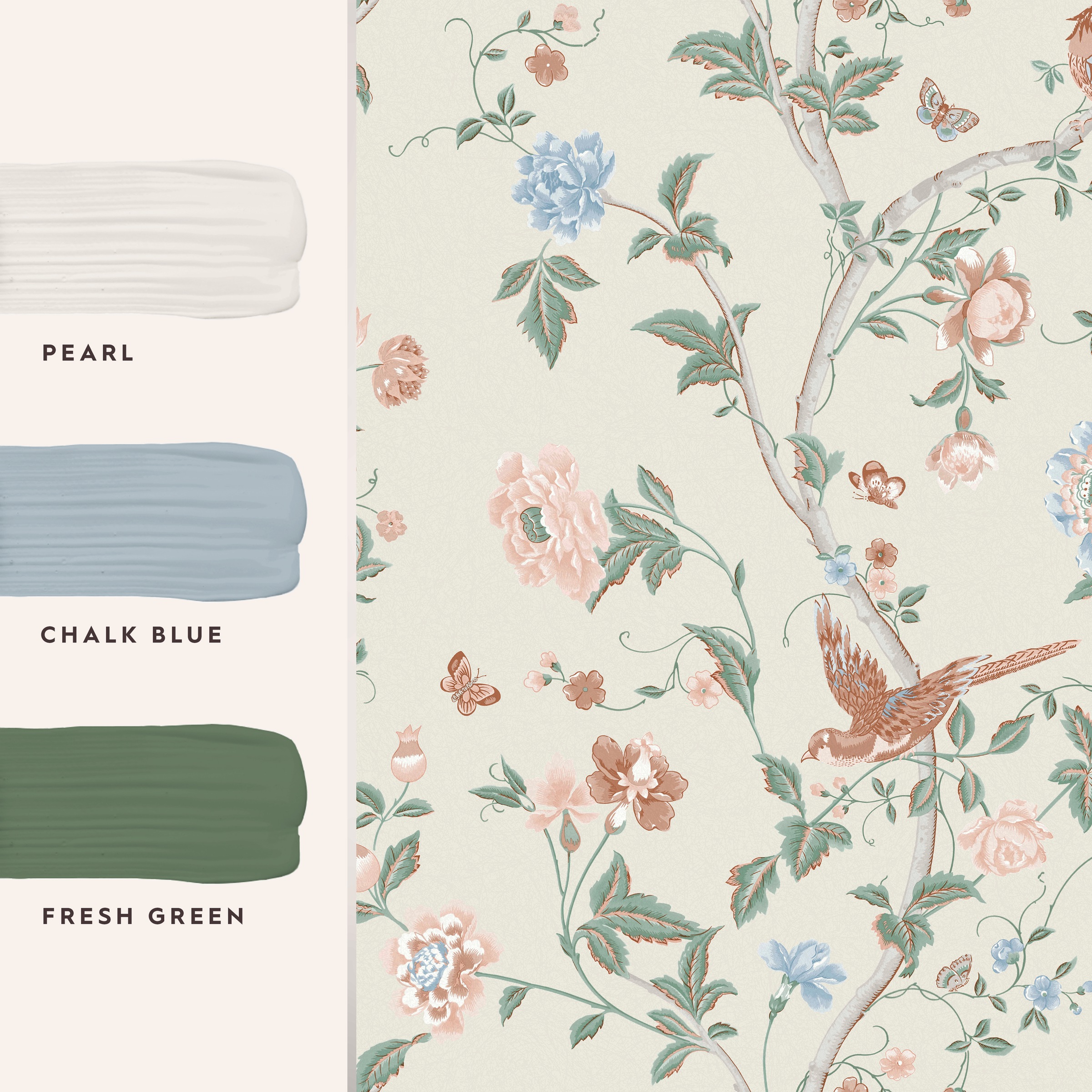 LAURA ASHLEY Vliestapete »Summer Palace«, geblümt, 10mx52cm (ca. 5m2)