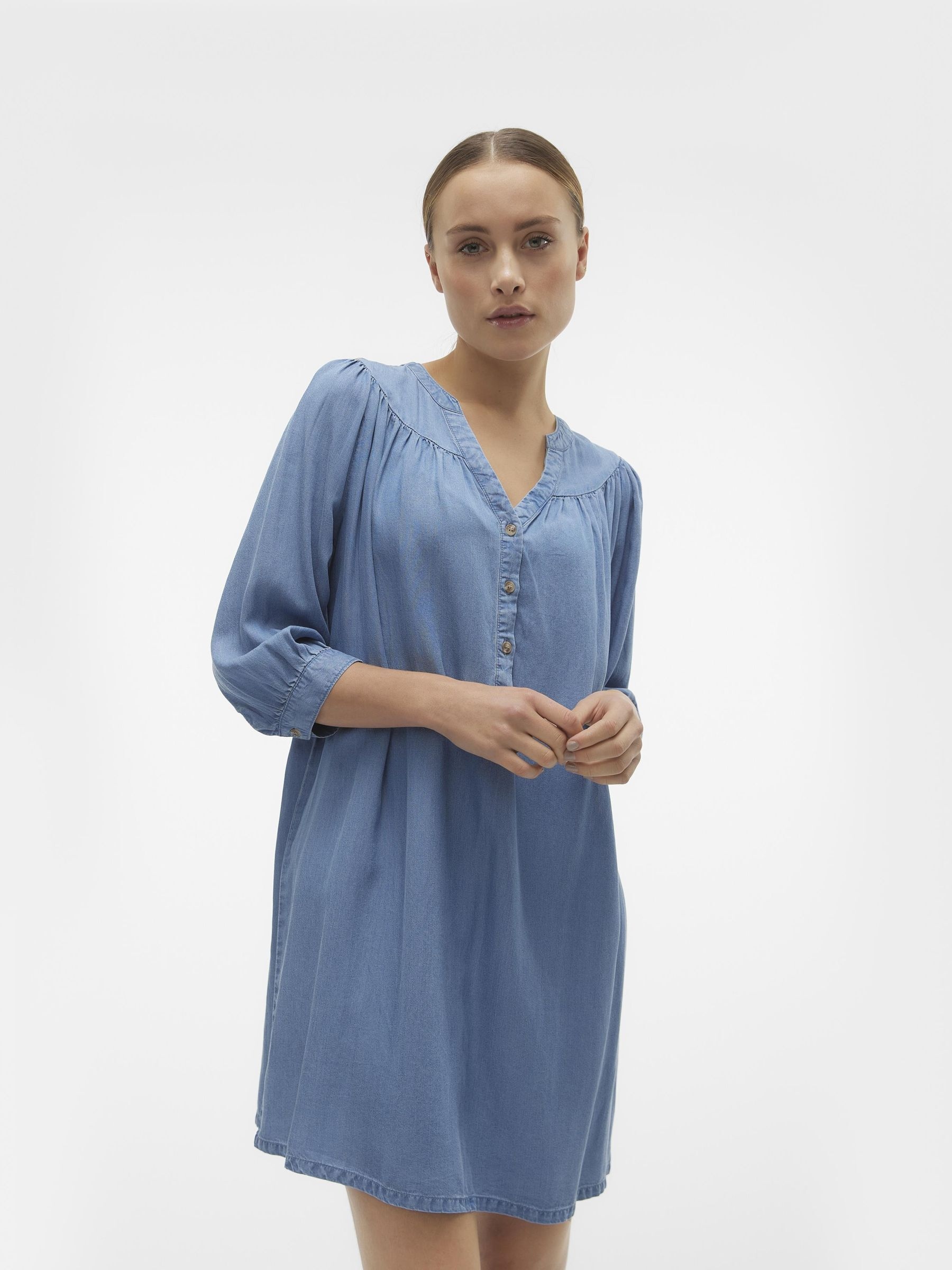 Vero Moda Minikleid »VMBREE 3/4 LOOSE TUNIC GA«, Sommerkleid, im Denim Look
