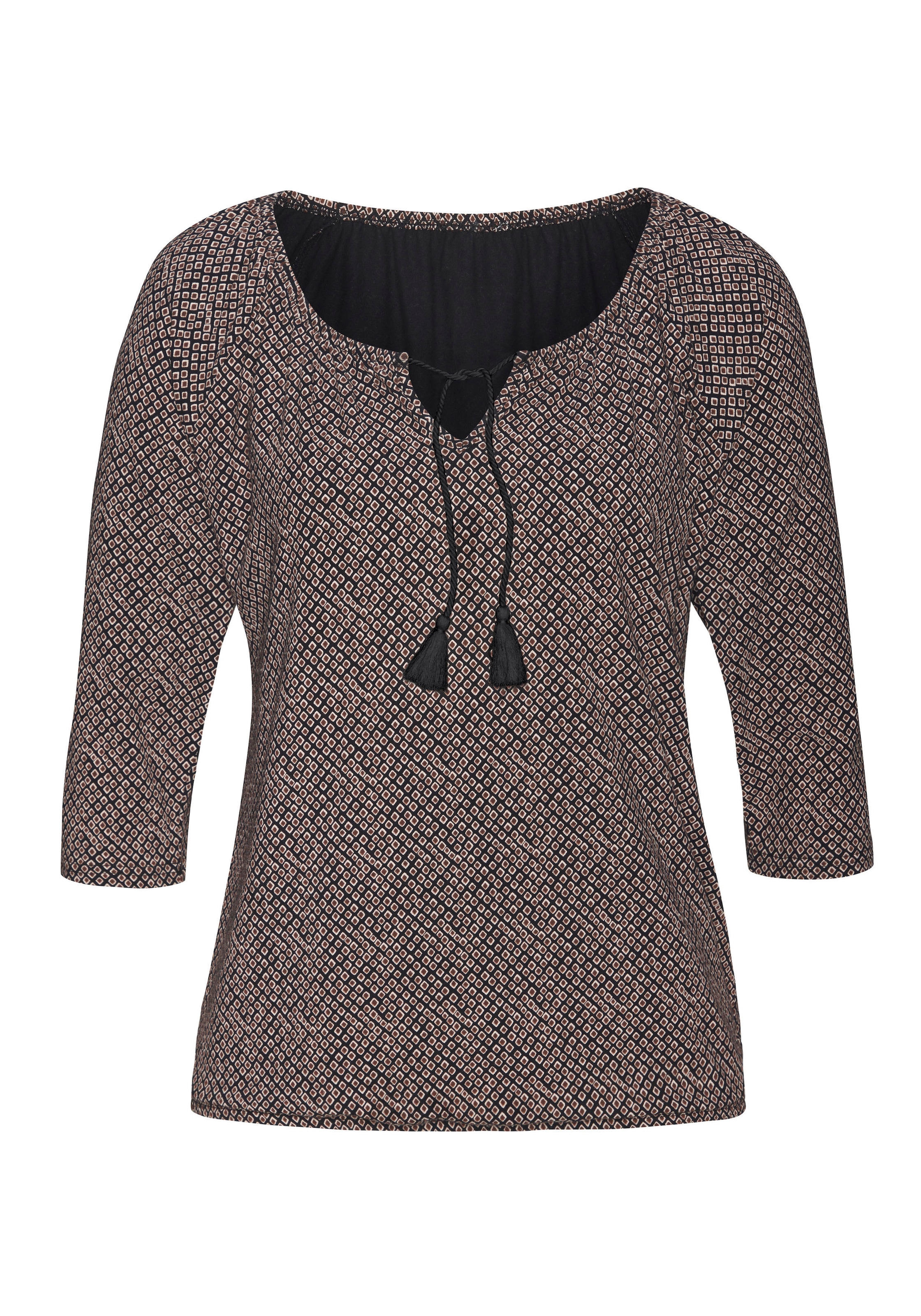 LASCANA 3/4-Arm-Shirt, (1 tlg.), aus weichem Viskose-Stretch