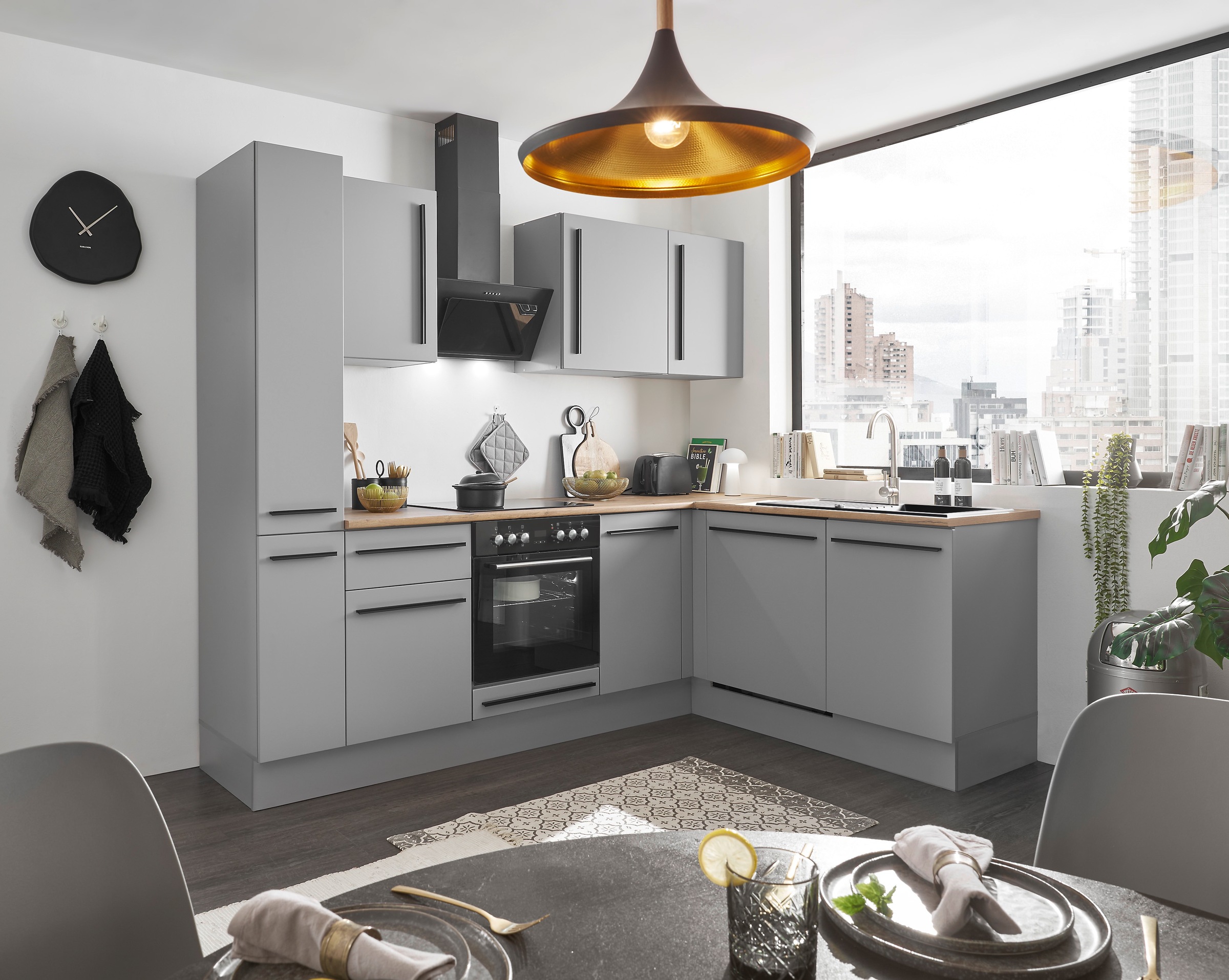 BASIC by Balculina Winkelküche »Denver, Küche BxHxT 250/115 x 211 x 60«, Br günstig online kaufen