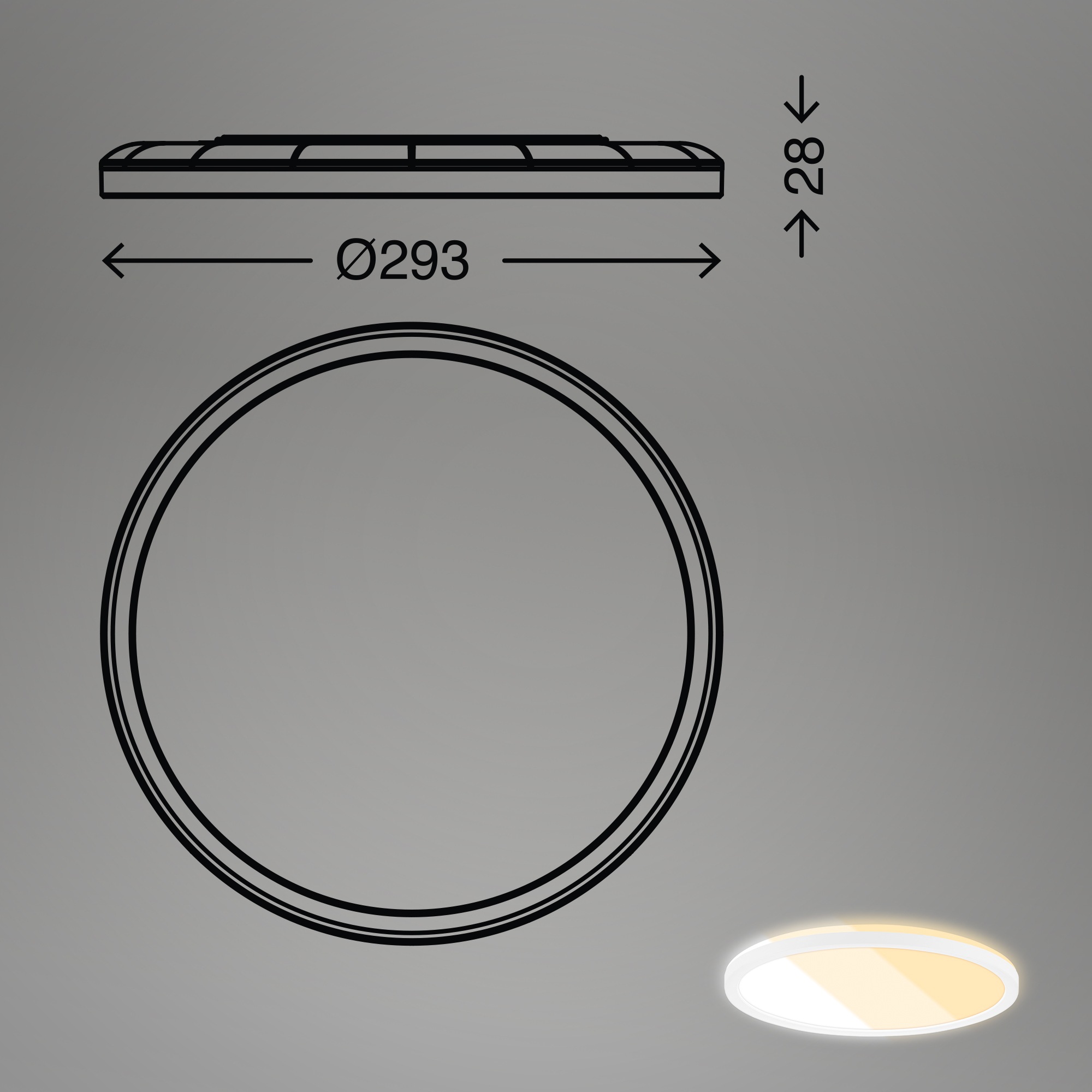 Briloner Leuchten LED Panel »SLIM«