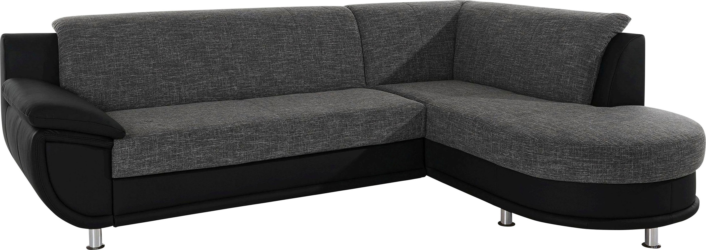 TRENDMANUFAKTUR Ecksofa »Rondo 3, zeitlos und bequem, Materialmix, breite A günstig online kaufen
