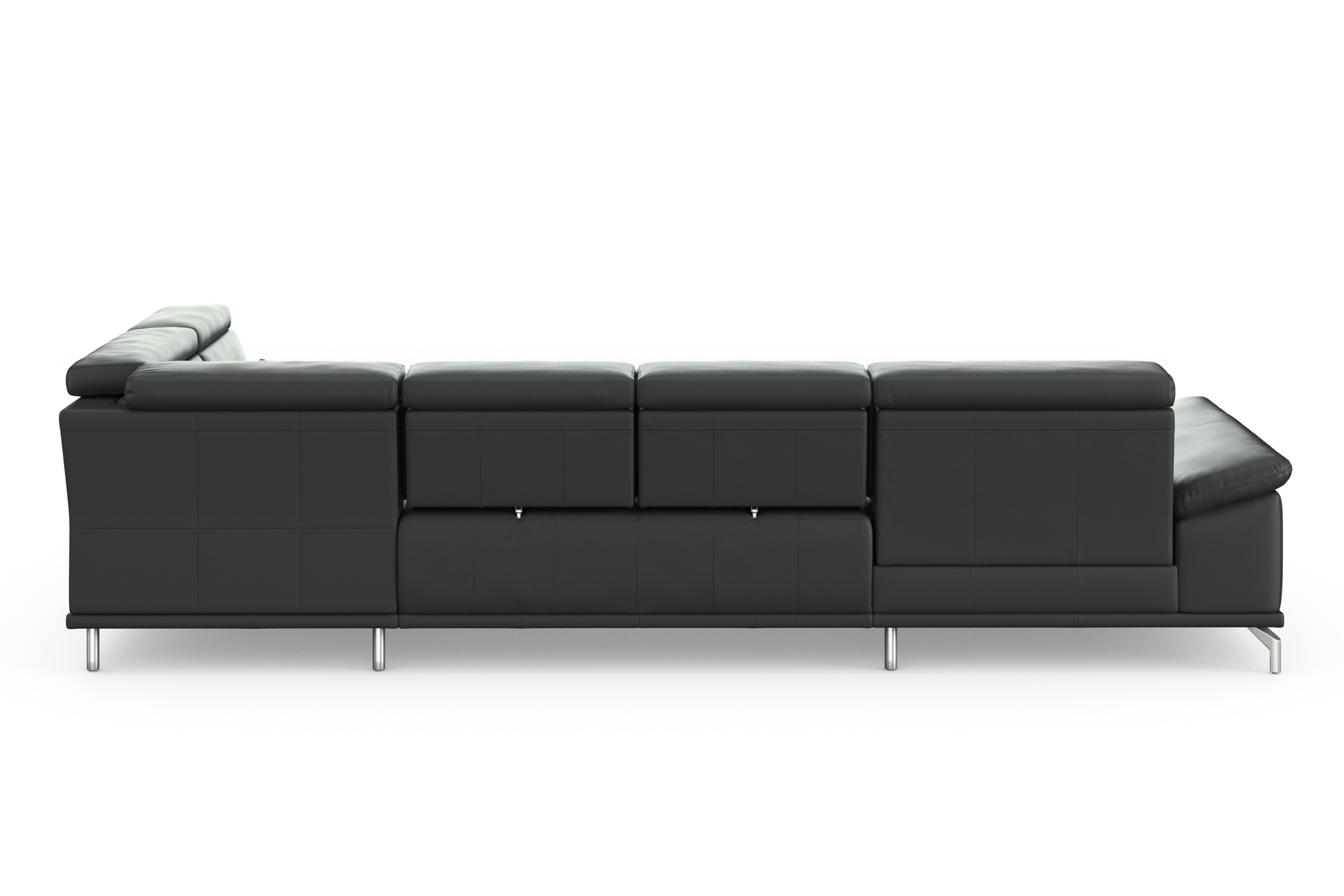 sit&more Wohnlandschaft »Cabrio U-Form, mit Sitztiefenverstellung, Arm- und Kopfteilverstellung«, 3 Nierenkissen, Federkern, optional Bettfunktion und Stauraum
